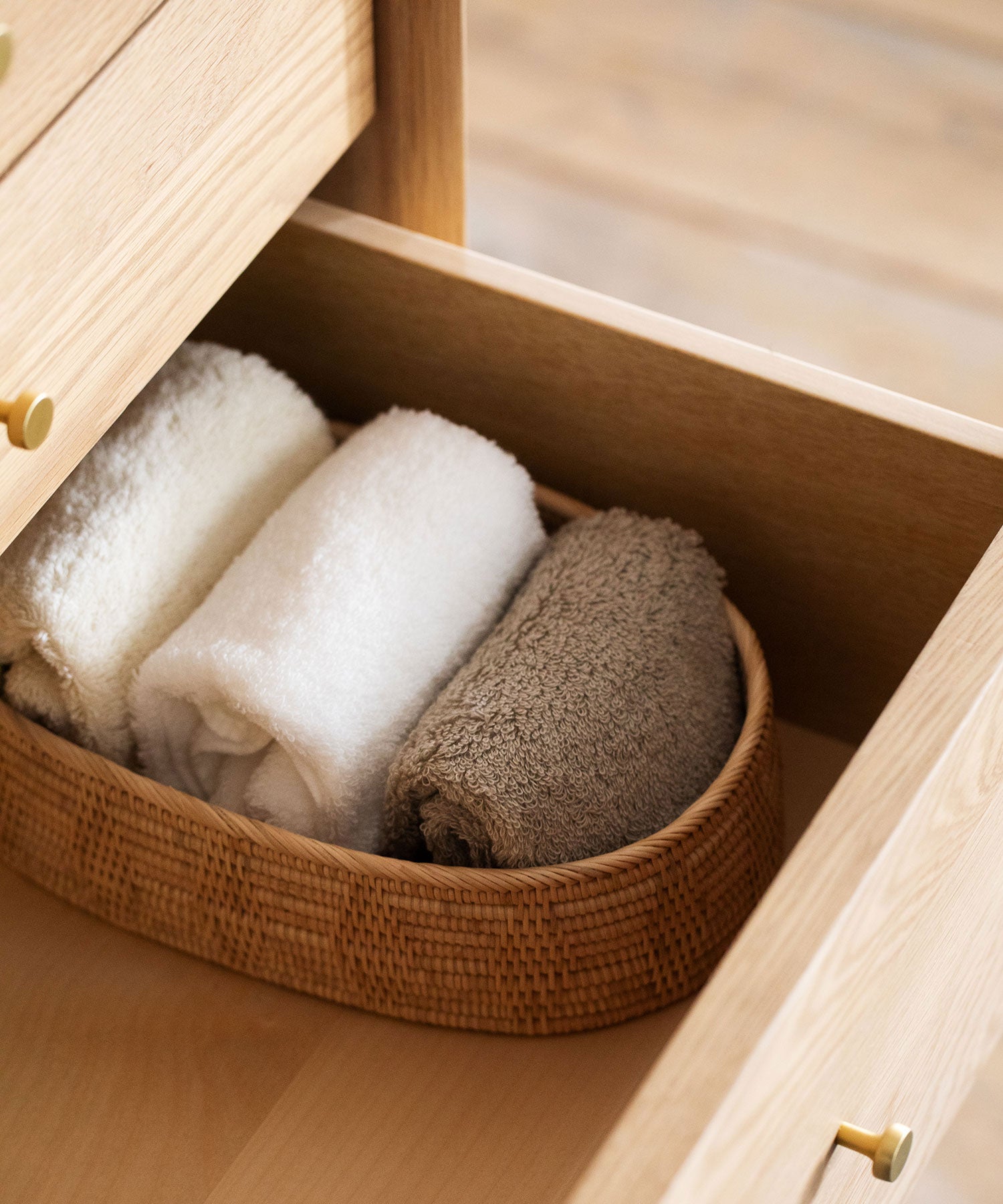 オーバルバスケット 模様付