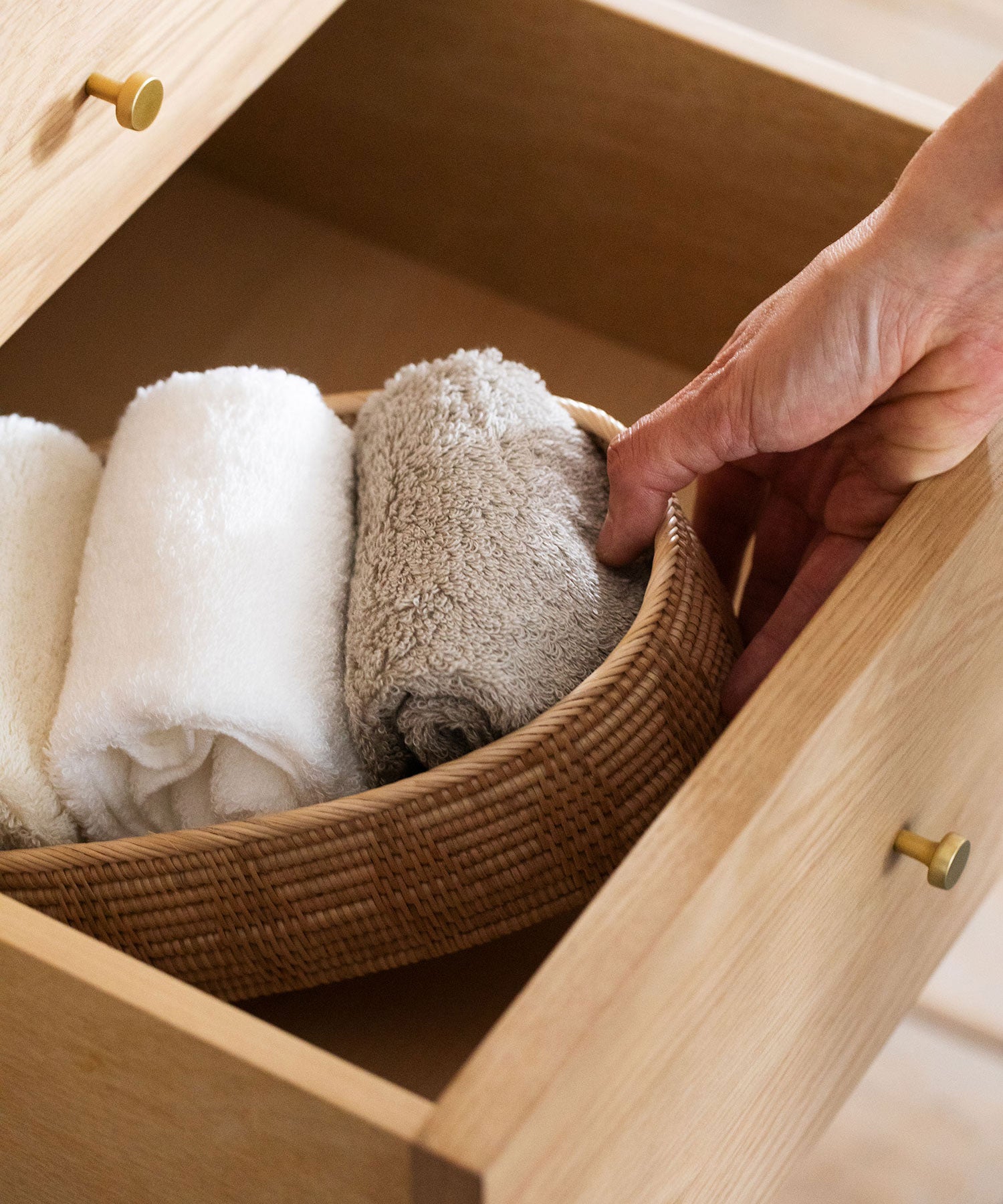 オーバルバスケット 模様付