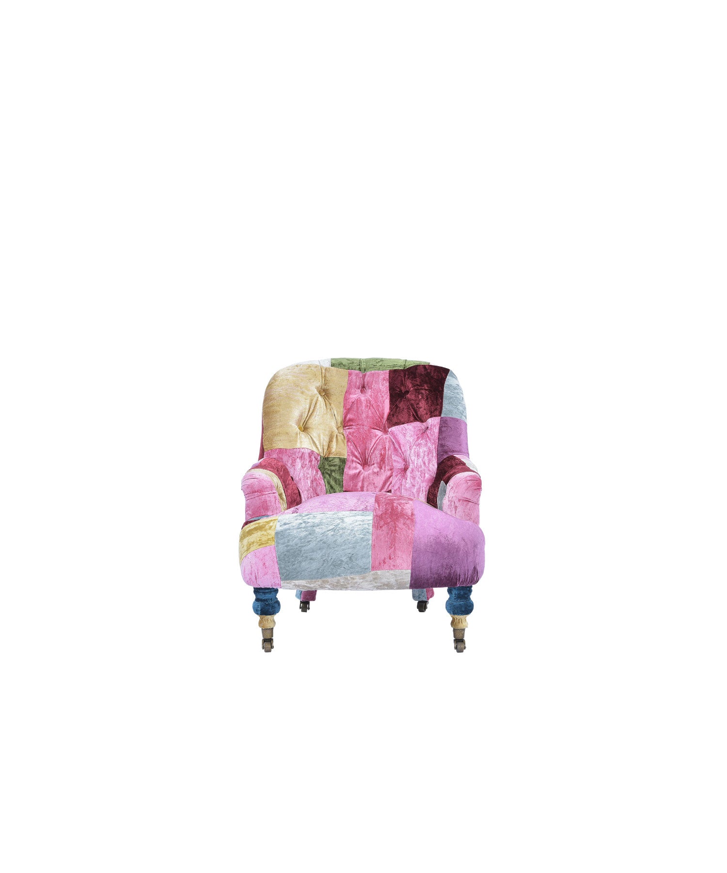 ANNE CHAIR VELVET PATCHWORK BOHEM