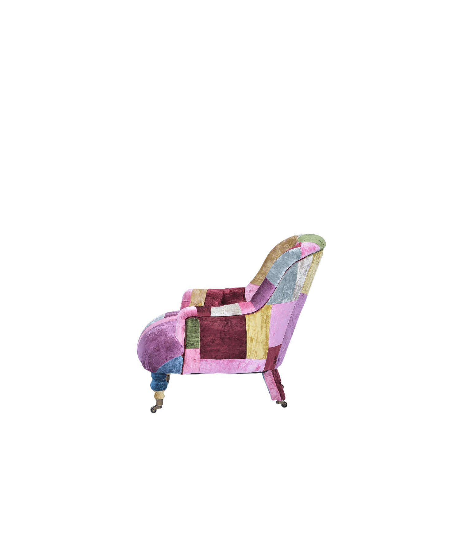 ANNE CHAIR VELVET PATCHWORK BOHEM