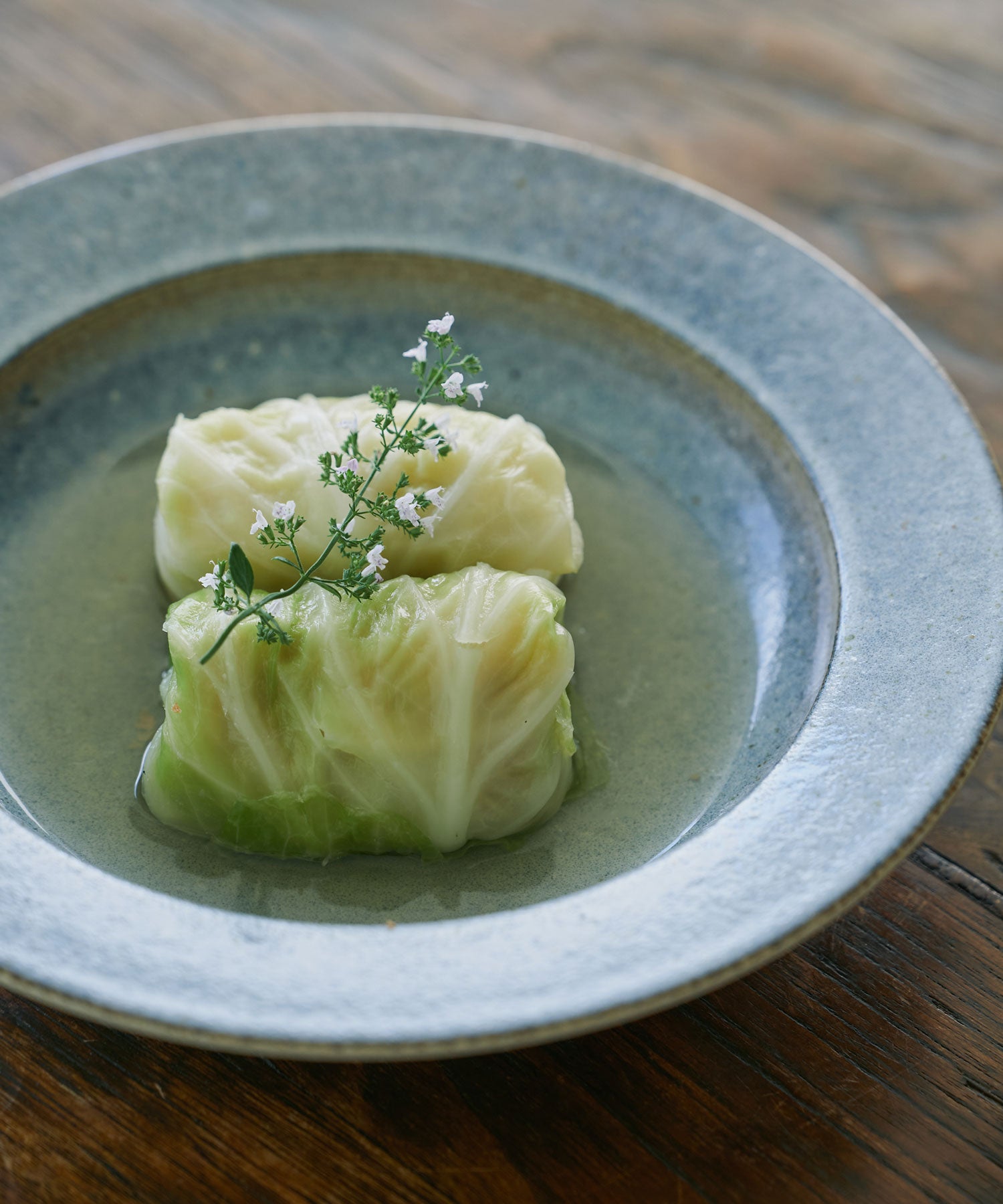 信楽焼 深皿 24cm　青萩