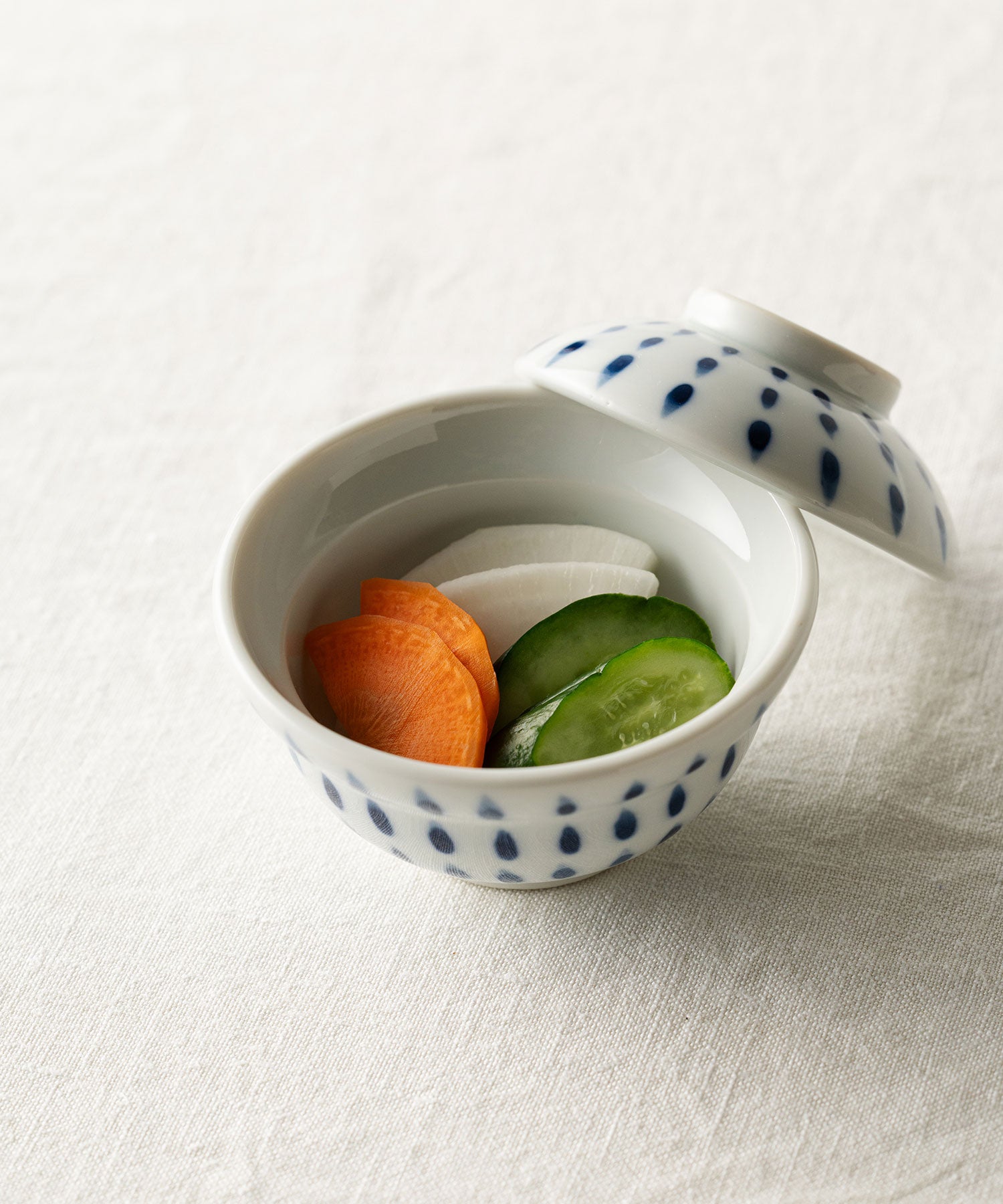 蓋付き豆どんぶりS 点々雫