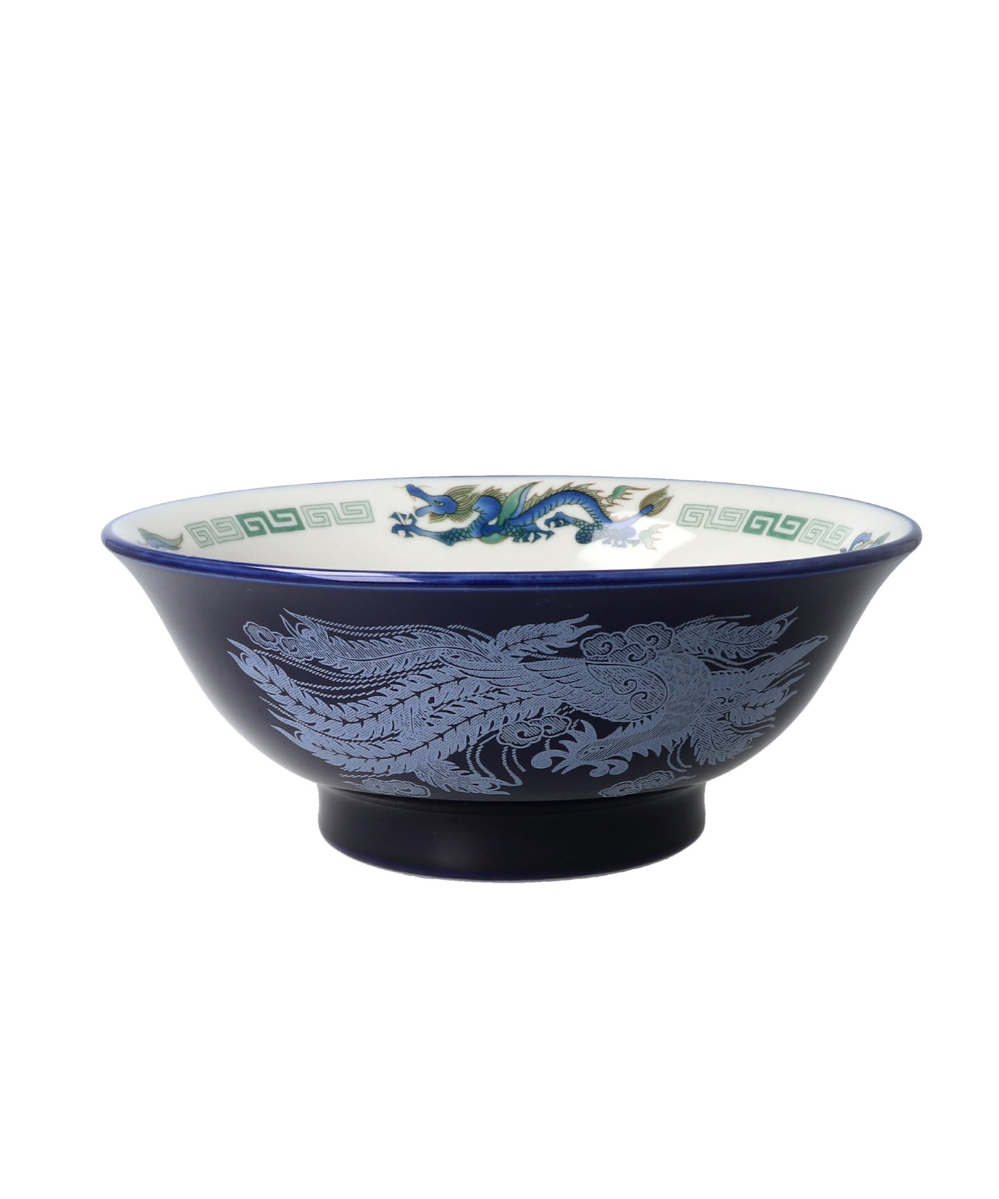 【予約・9/19頃発送予定】ルリ 反り高台6.5寸ラーメン丼 龍雷紋
