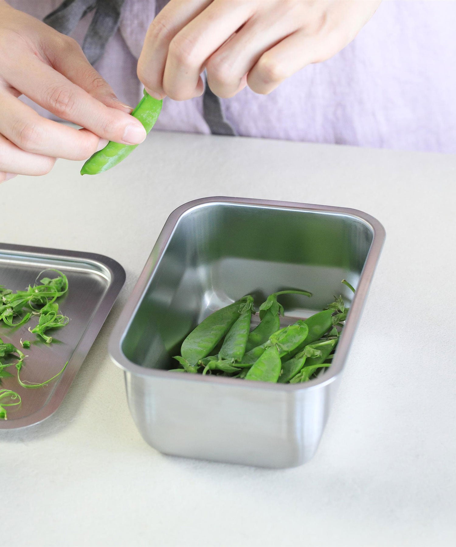 システムバット (蓋つき)・下ごしらえ角ザル