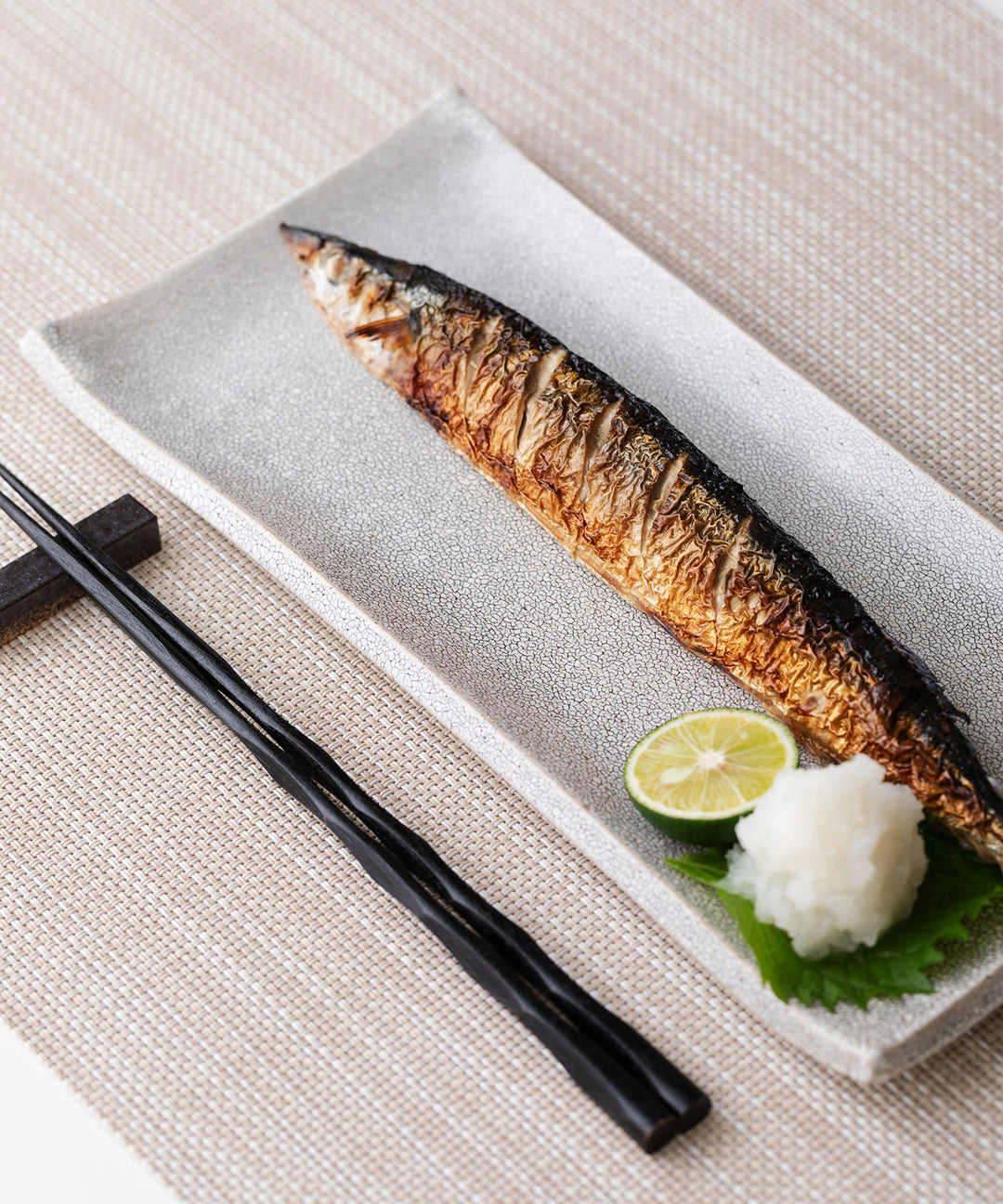 時代 岩谷焼 角小皿 豆皿 魚介模様 10枚 61119