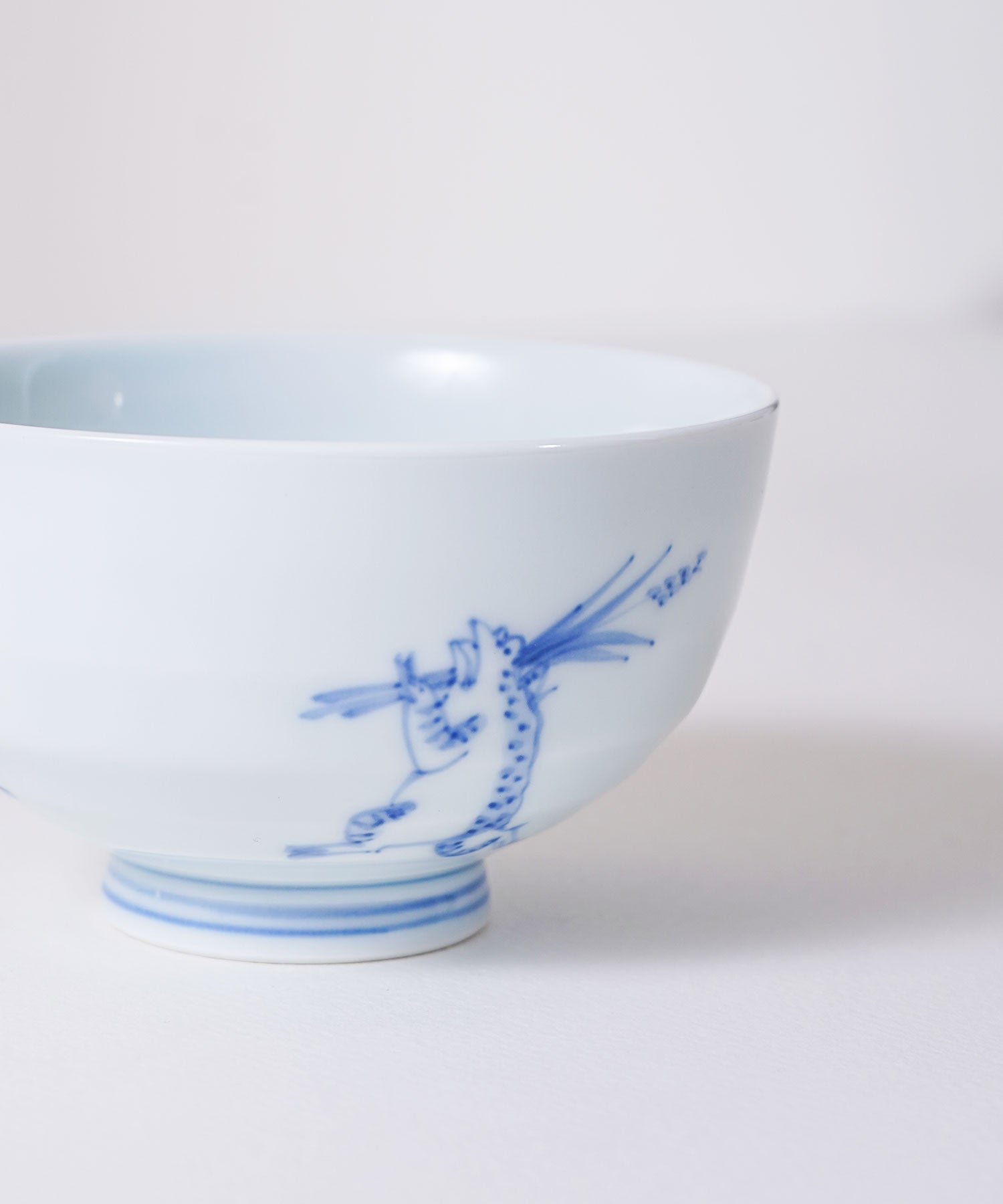 染付鳥獣戯画 段入茶付 中