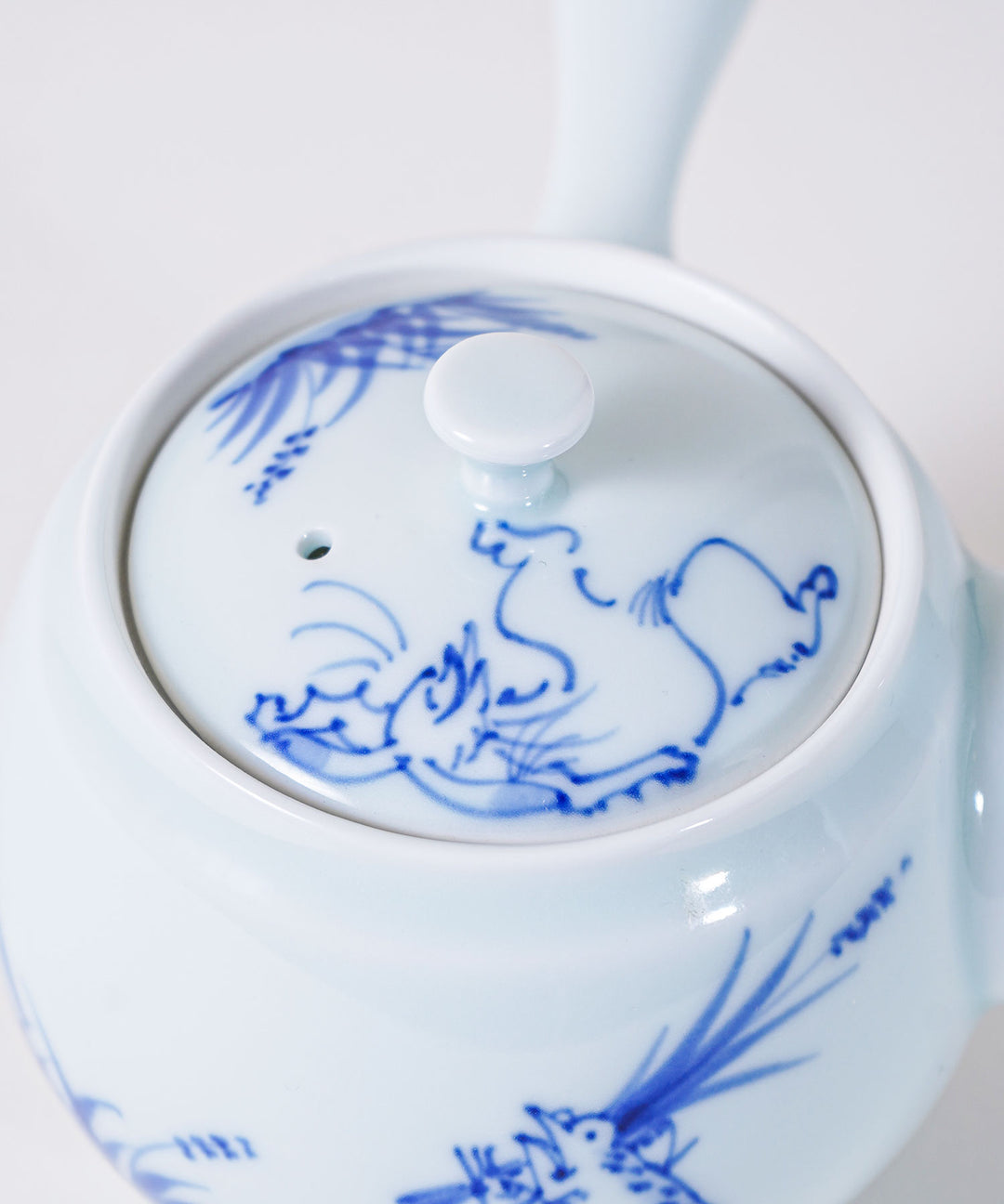 新品 手作り手描き 陶器急須 蓋付き 風景画 楽天市場】赤練小丸縦カット急須 「かぶせ茶」付き 陶仙 常滑