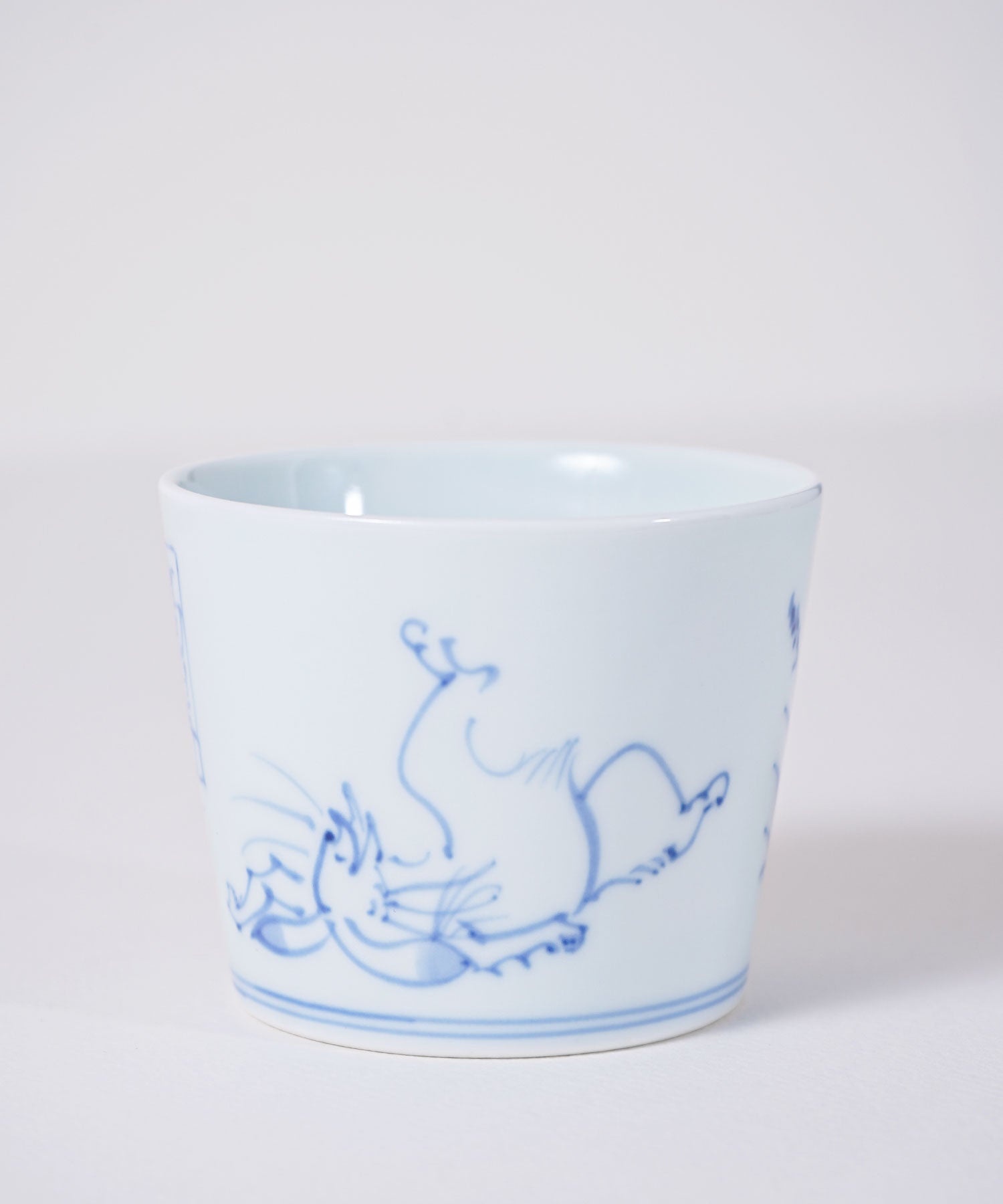 染付鳥獣戯画 そば猪口
