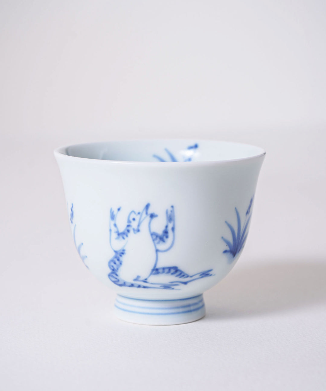 染付 鳥獣戯画 茶碗 5つ＋小皿5枚＋煎茶碗５つ 染付 鳥獣戯画 茶碗 5つ＋小皿5枚＋煎茶碗5つ（高山寺（鳥獣