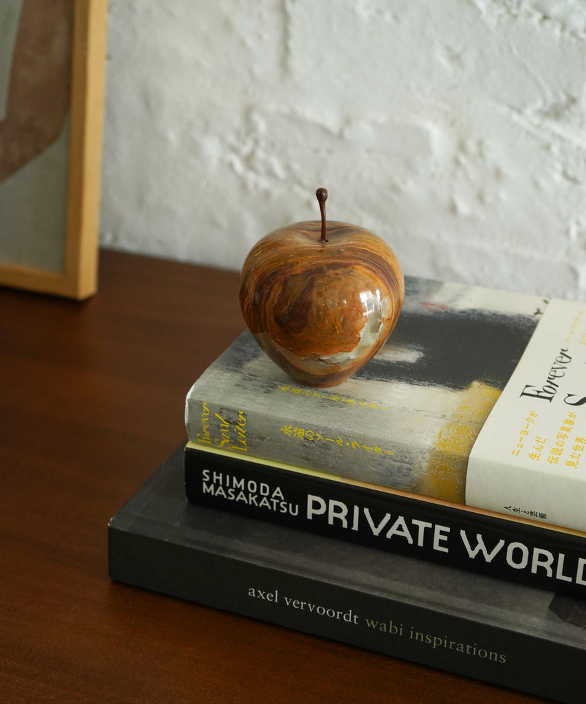 Marble Apple Large - 天然大理石が生む唯一無二のりんご型オブジェ