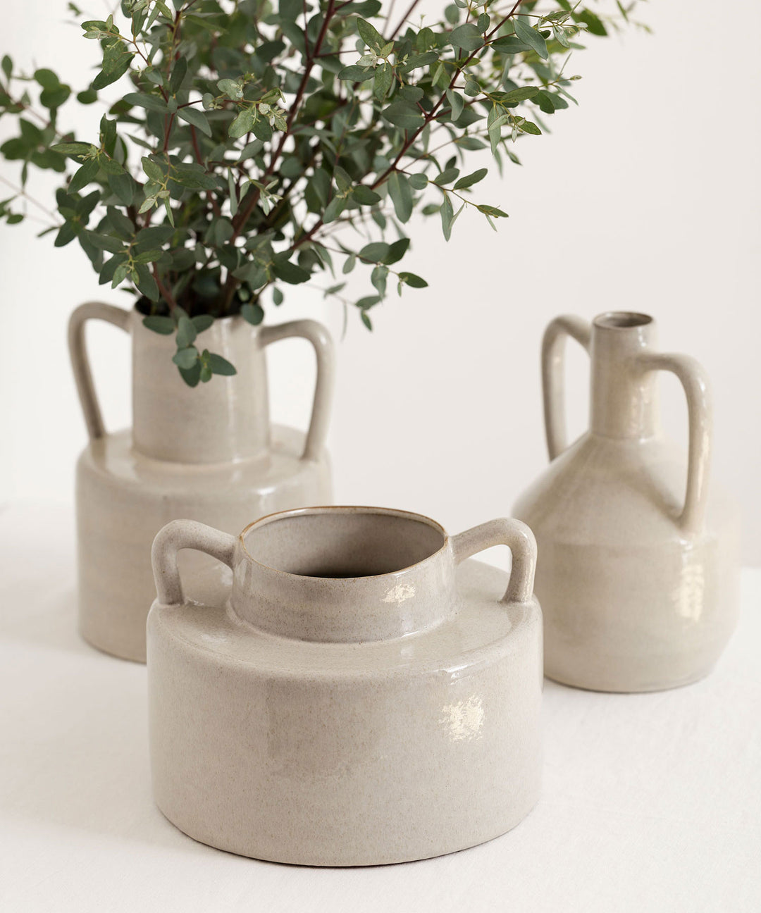 MARIA PORTUGAL TERRACOTA / シャイニークリーム フラワーベース｜優雅