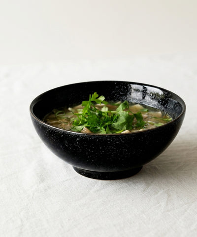 墨銀 麺鉢｜美濃焼 1400ml 大容量 どんぶり 電子レンジ・食洗機対応