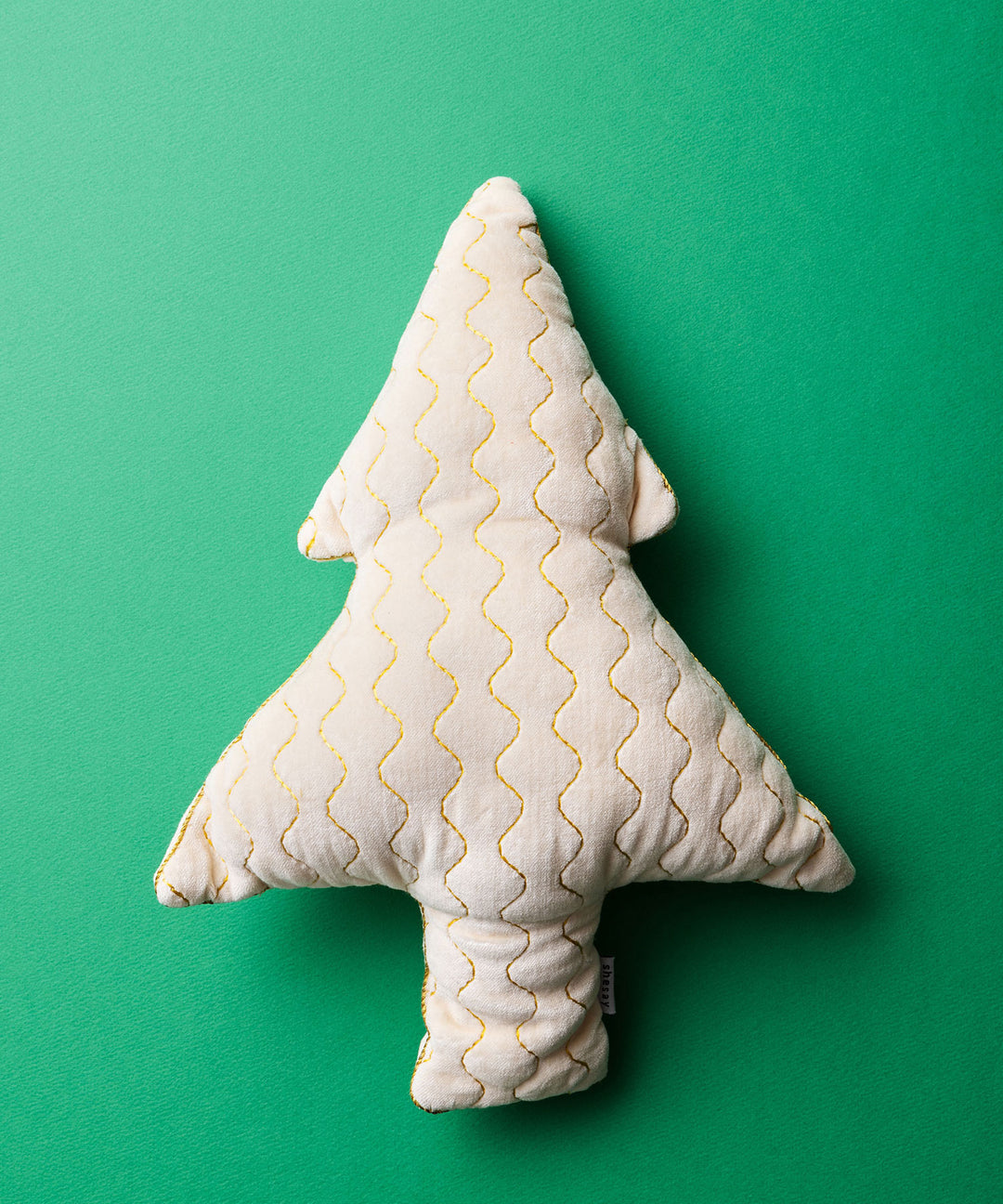 クリスマス ツリーモチーフ ベルベット ミニクッション