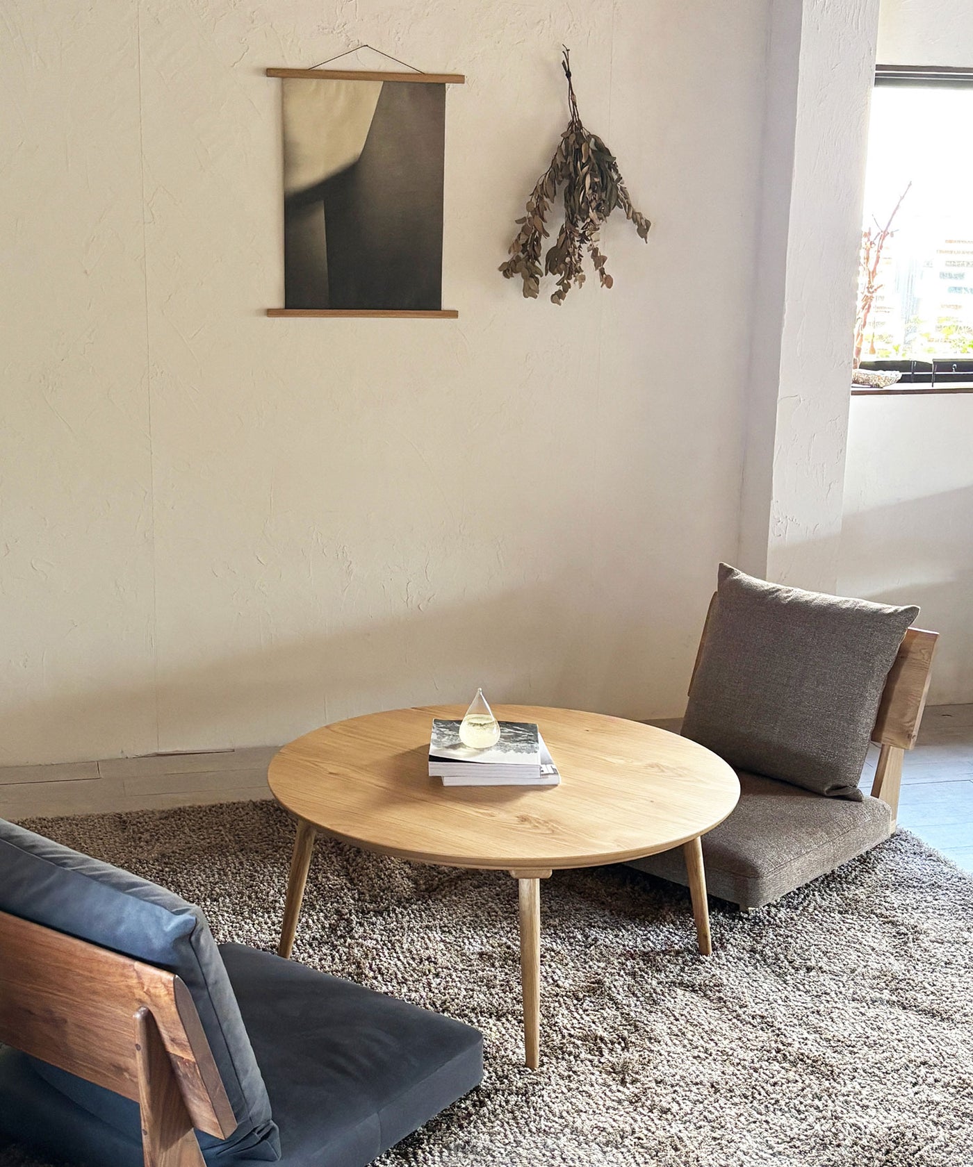 MONA 円形コタツテーブル｜コンパクト＆ナチュラルデザイン