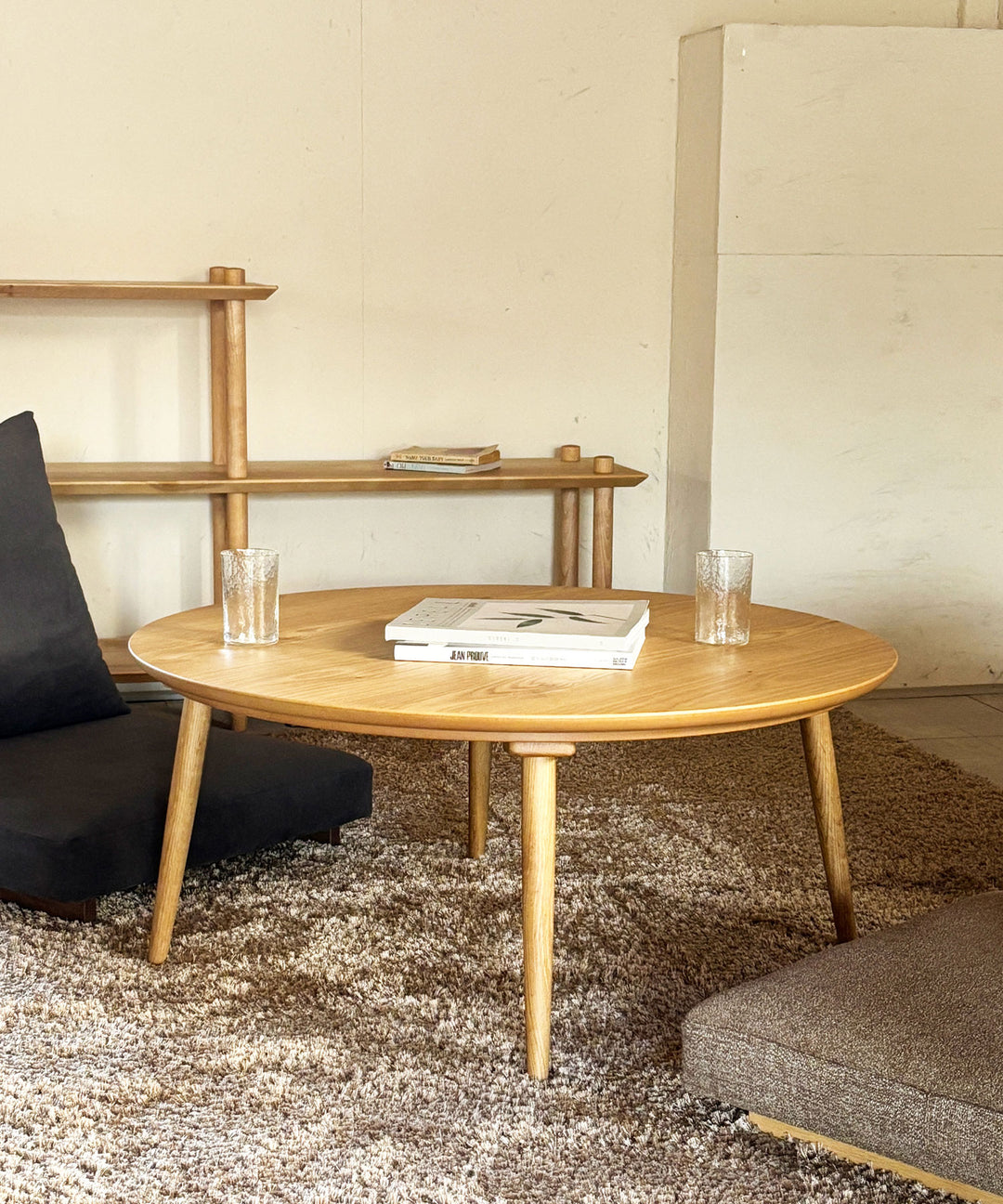 MONA 円形コタツテーブル｜コンパクト＆ナチュラルデザイン - Nichibi