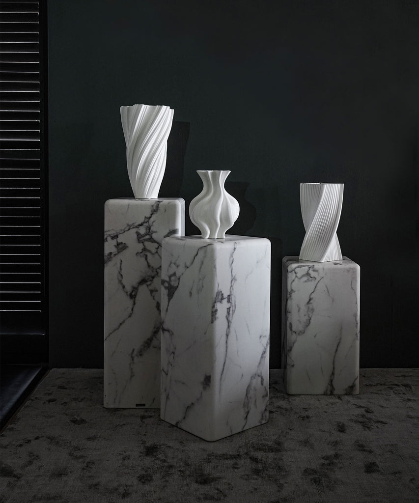 POLSPOTTEN花瓶ポルスポッテン POLSPOTTEN（ポルスポッテン）】PILLAR MARBLE LOOK WHITE｜大理石風