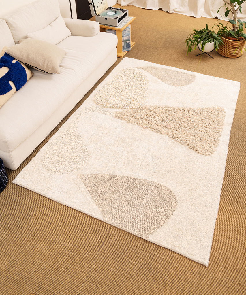 RugRu DIAN RUG 1400×2000mm - コットン100%の肌触りが心地良い