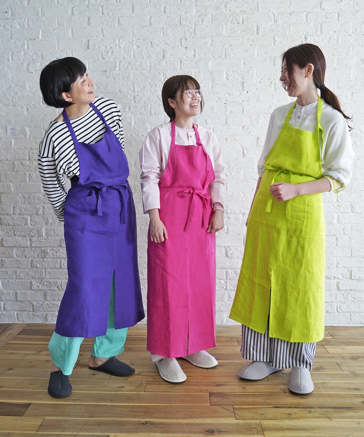 リネンソリッドエプロン
