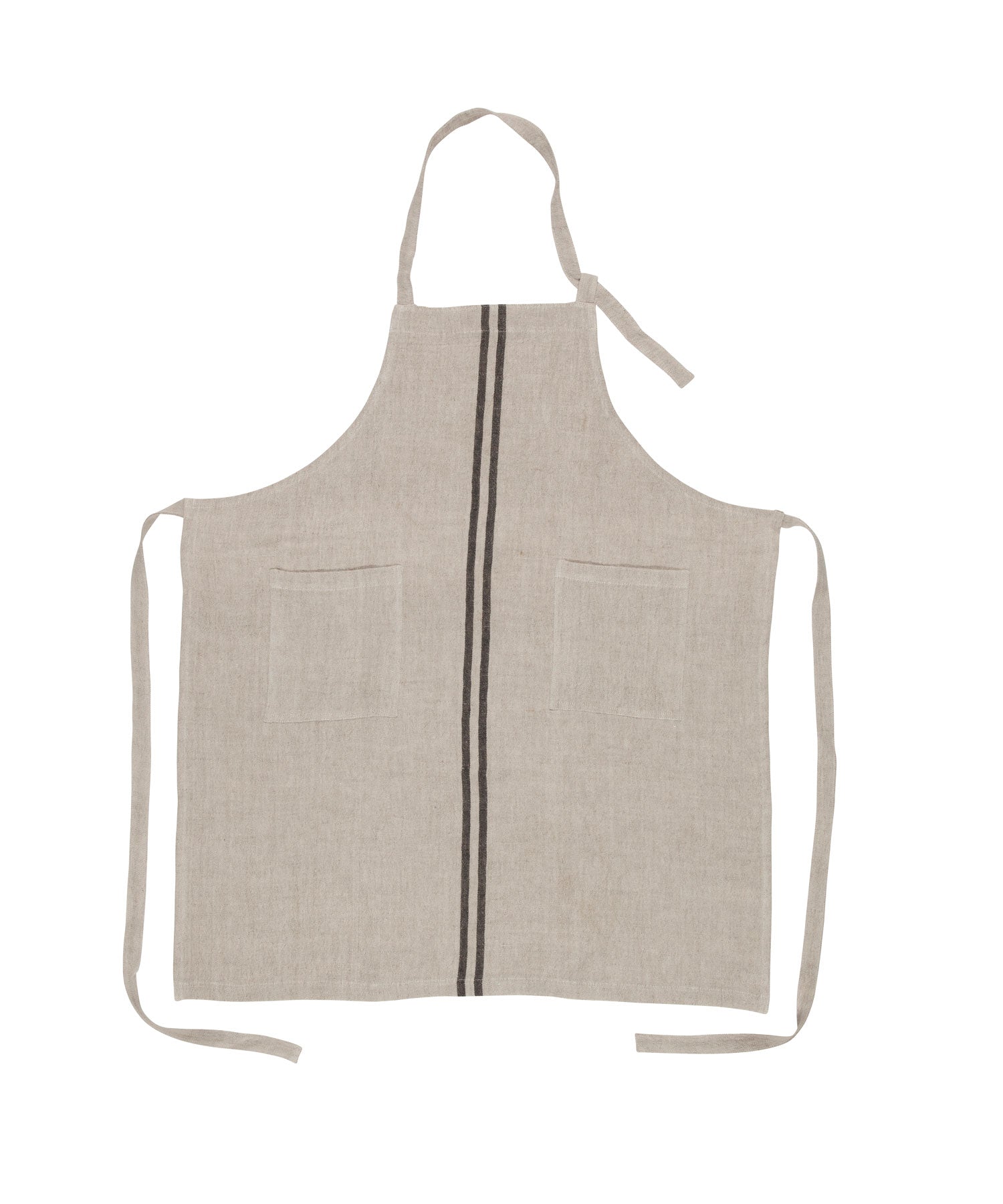 Wストライプエプロン