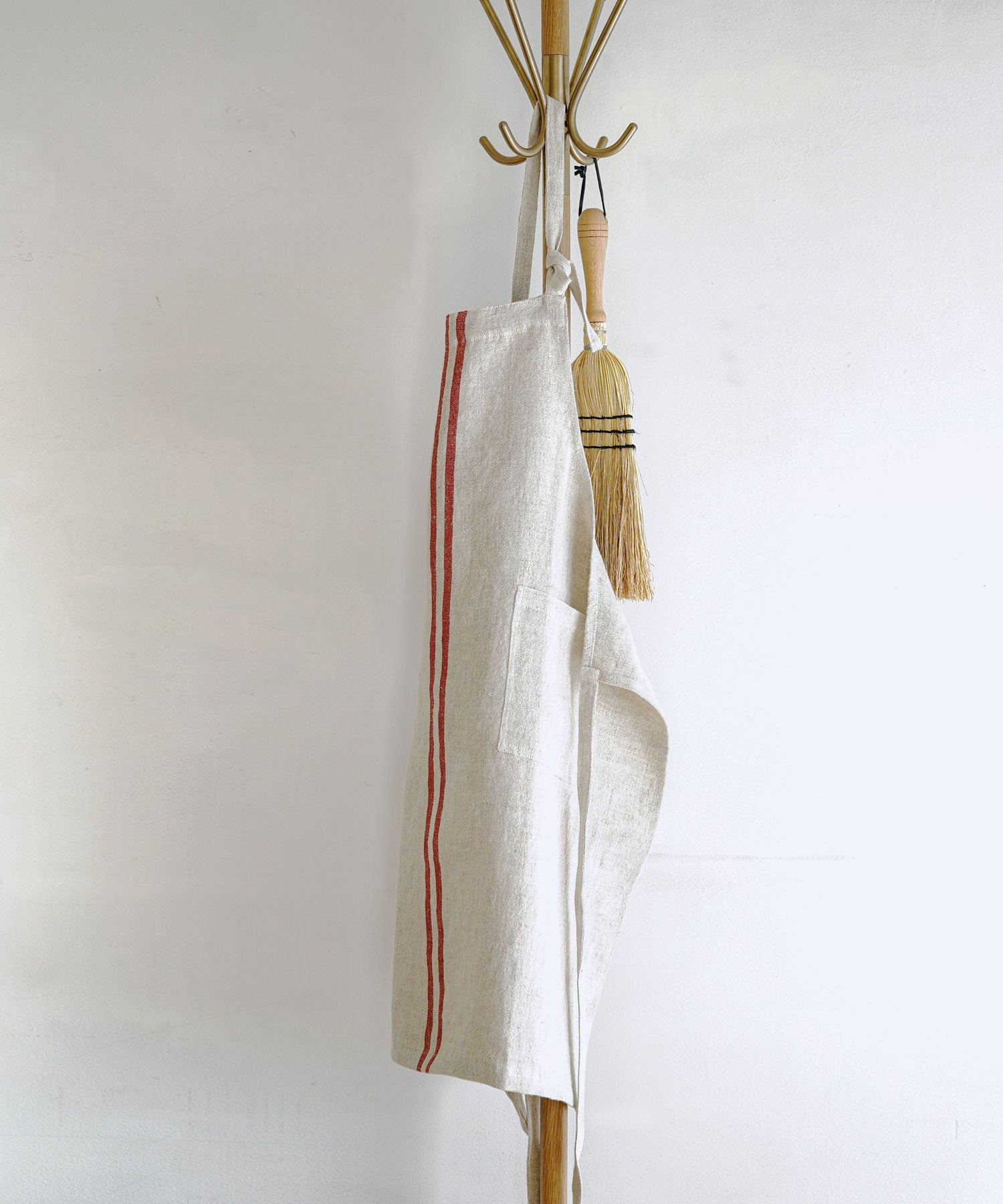 Wストライプエプロン