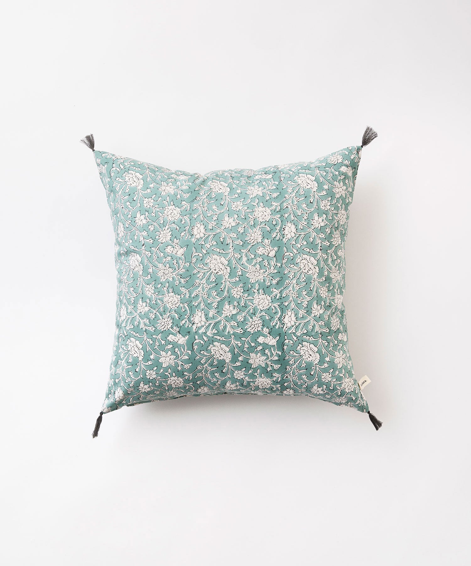 ブロックプリントクッションカバー