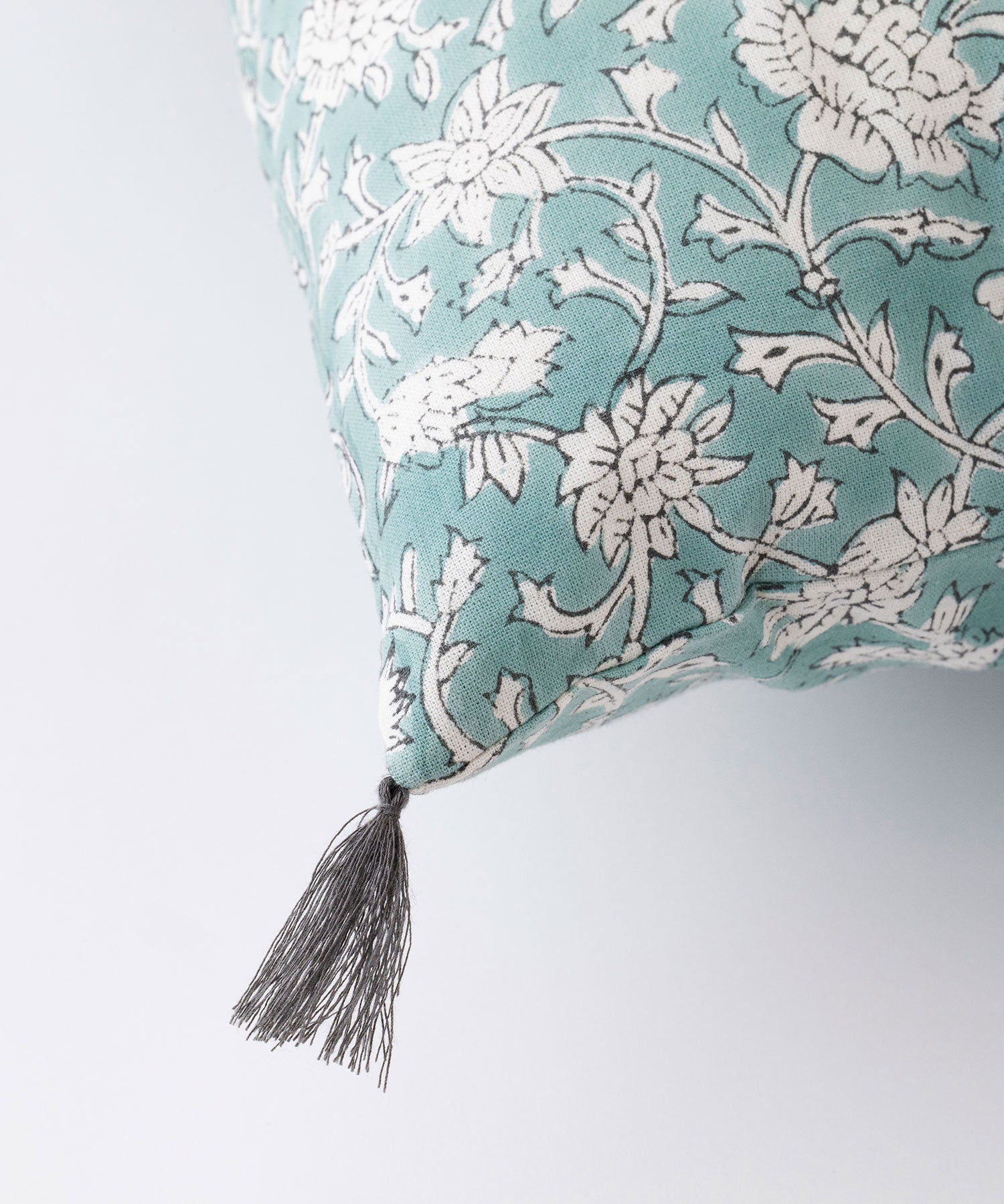 ブロックプリントクッションカバー