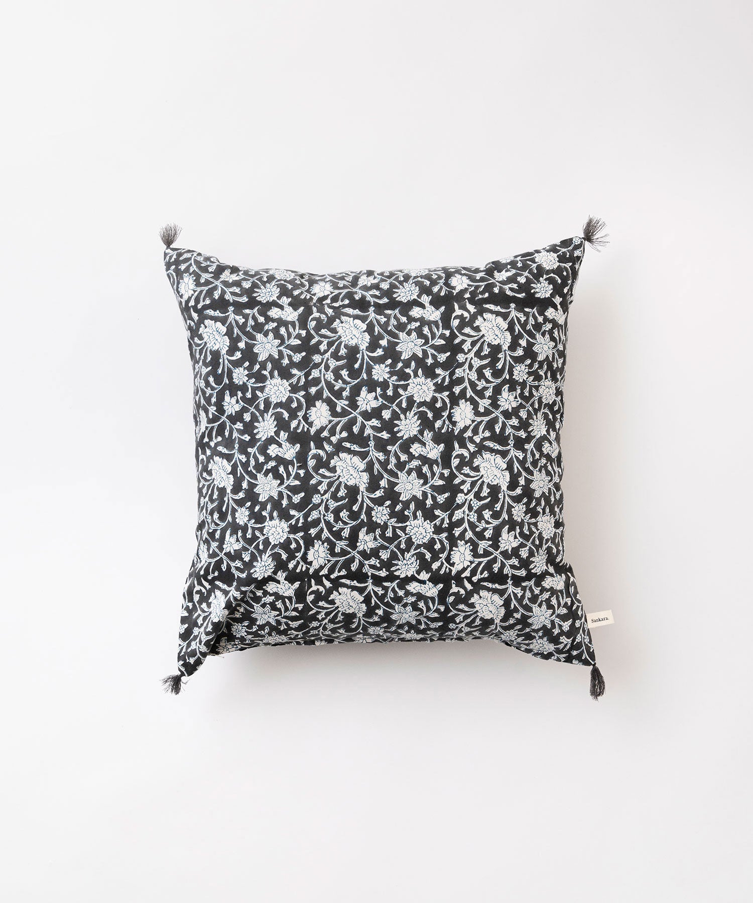 ブロックプリントクッションカバー