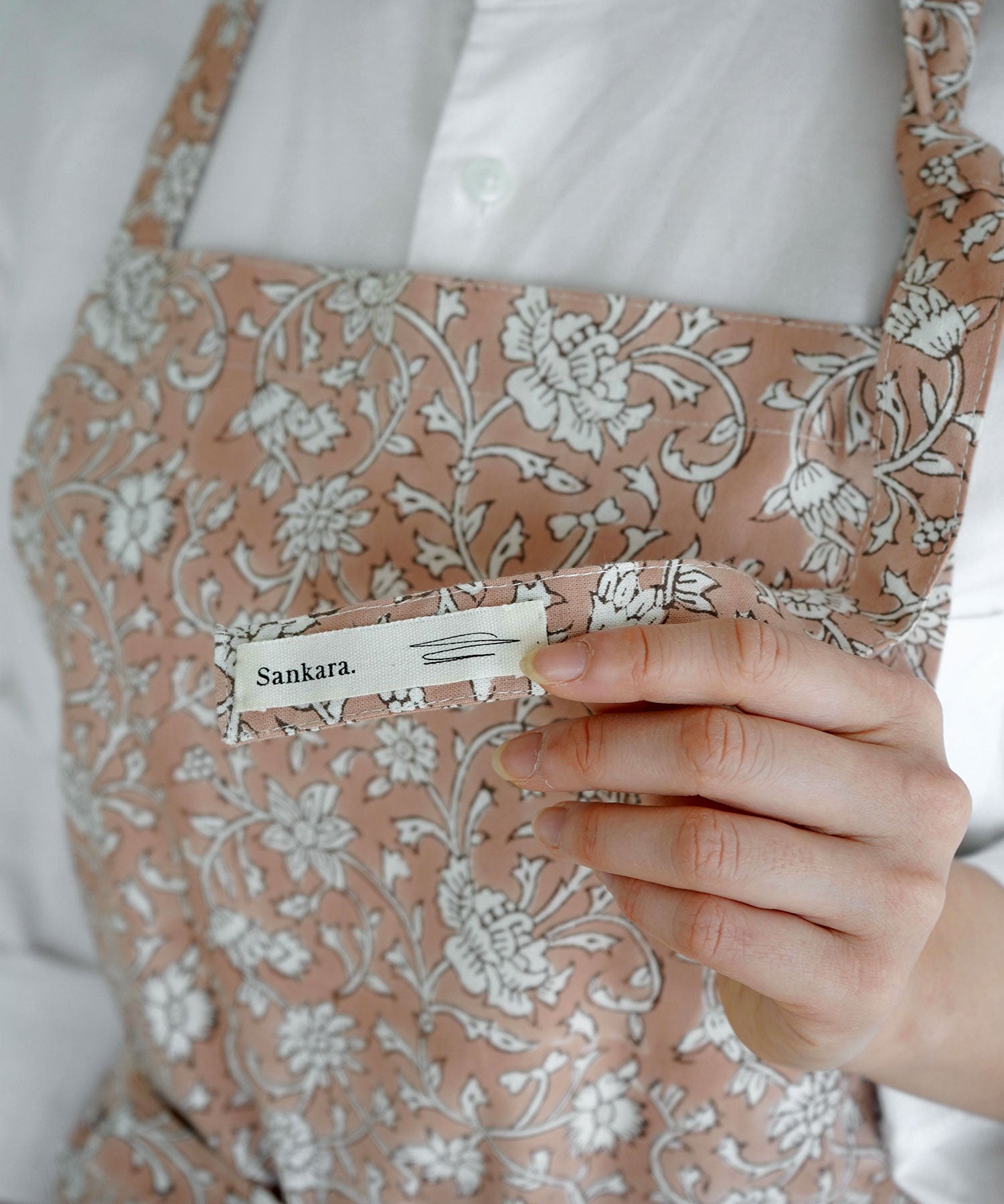 ブロックプリントエプロン