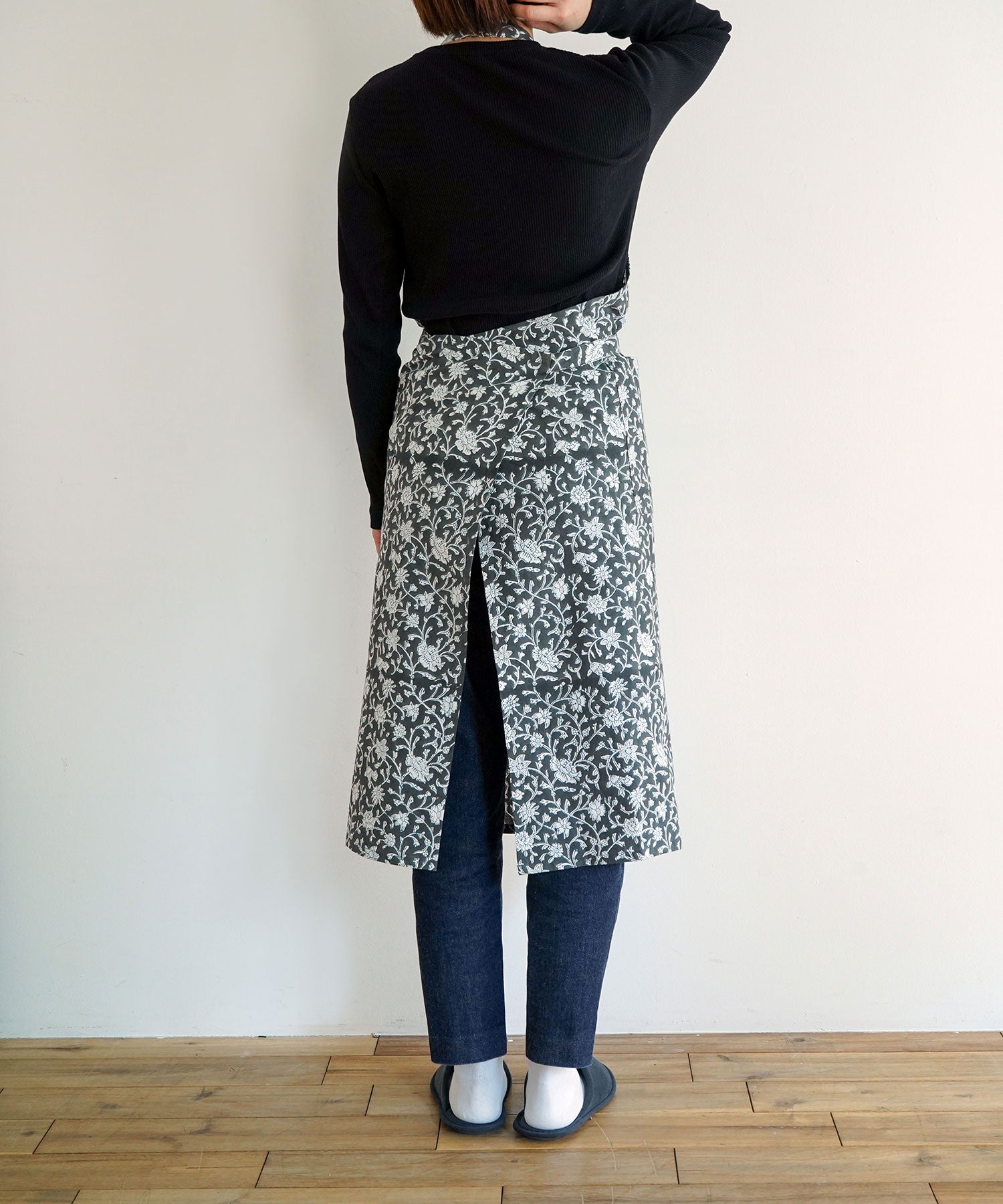 ブロックプリントエプロン