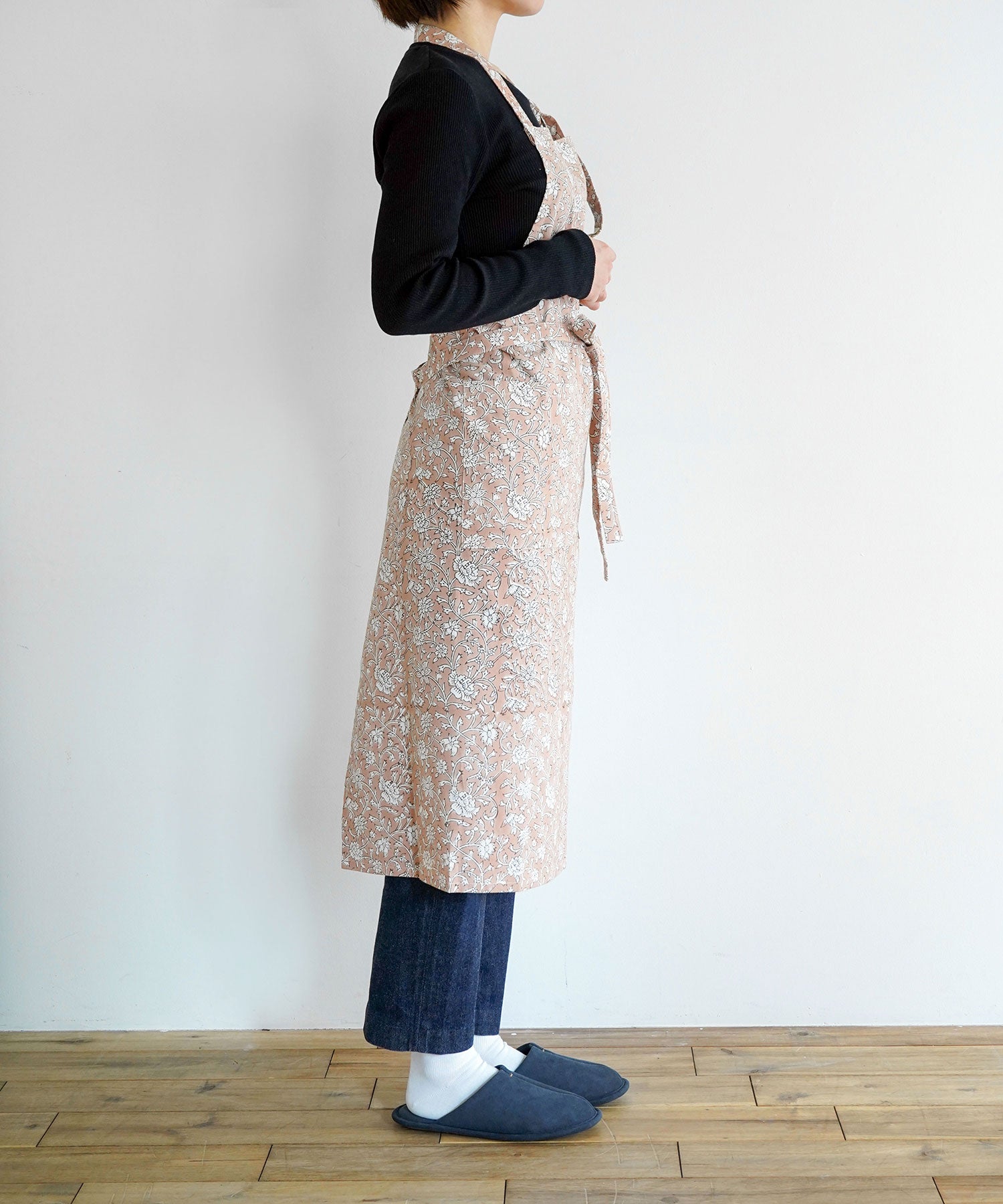 ブロックプリントエプロン