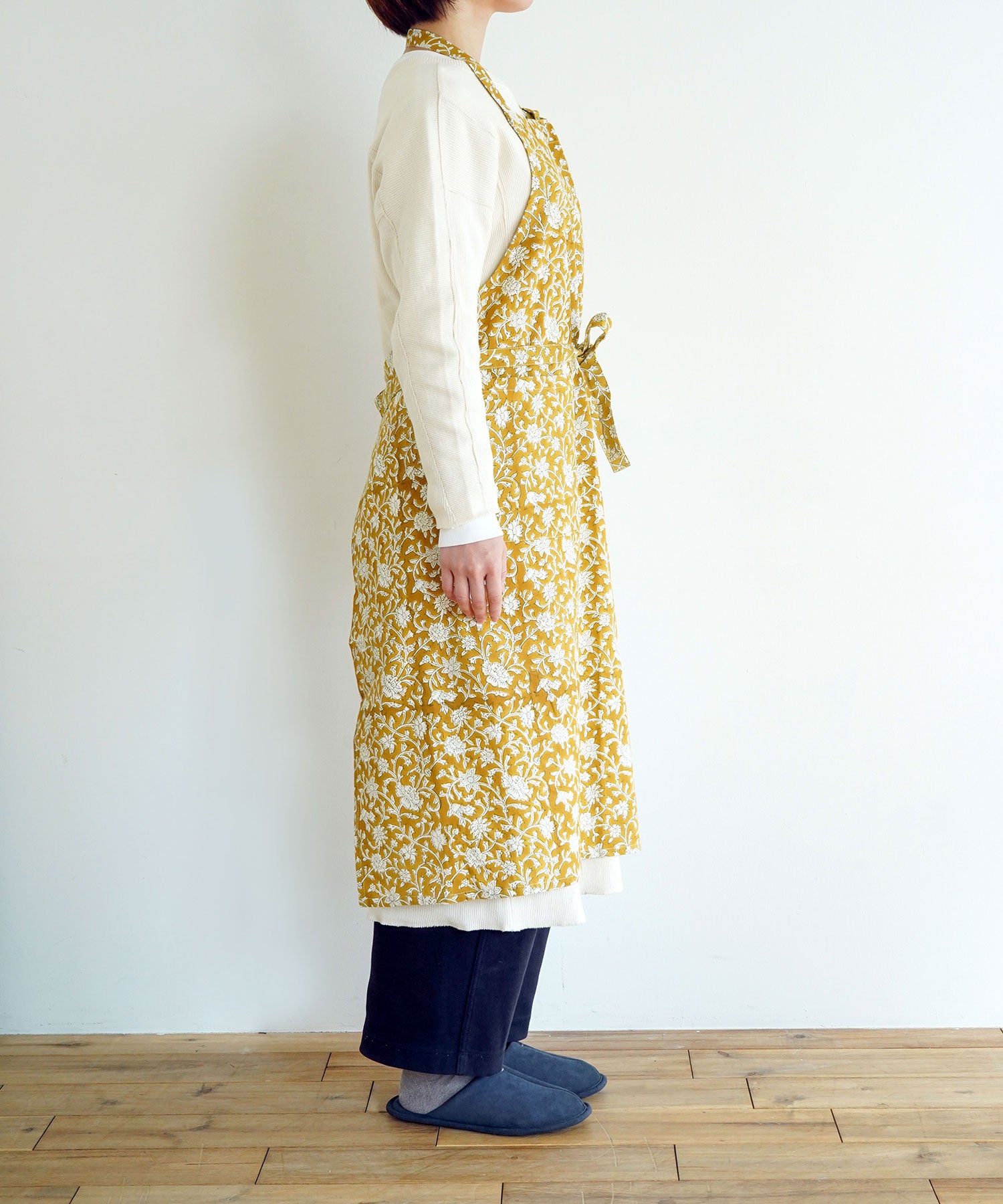 ブロックプリントエプロン