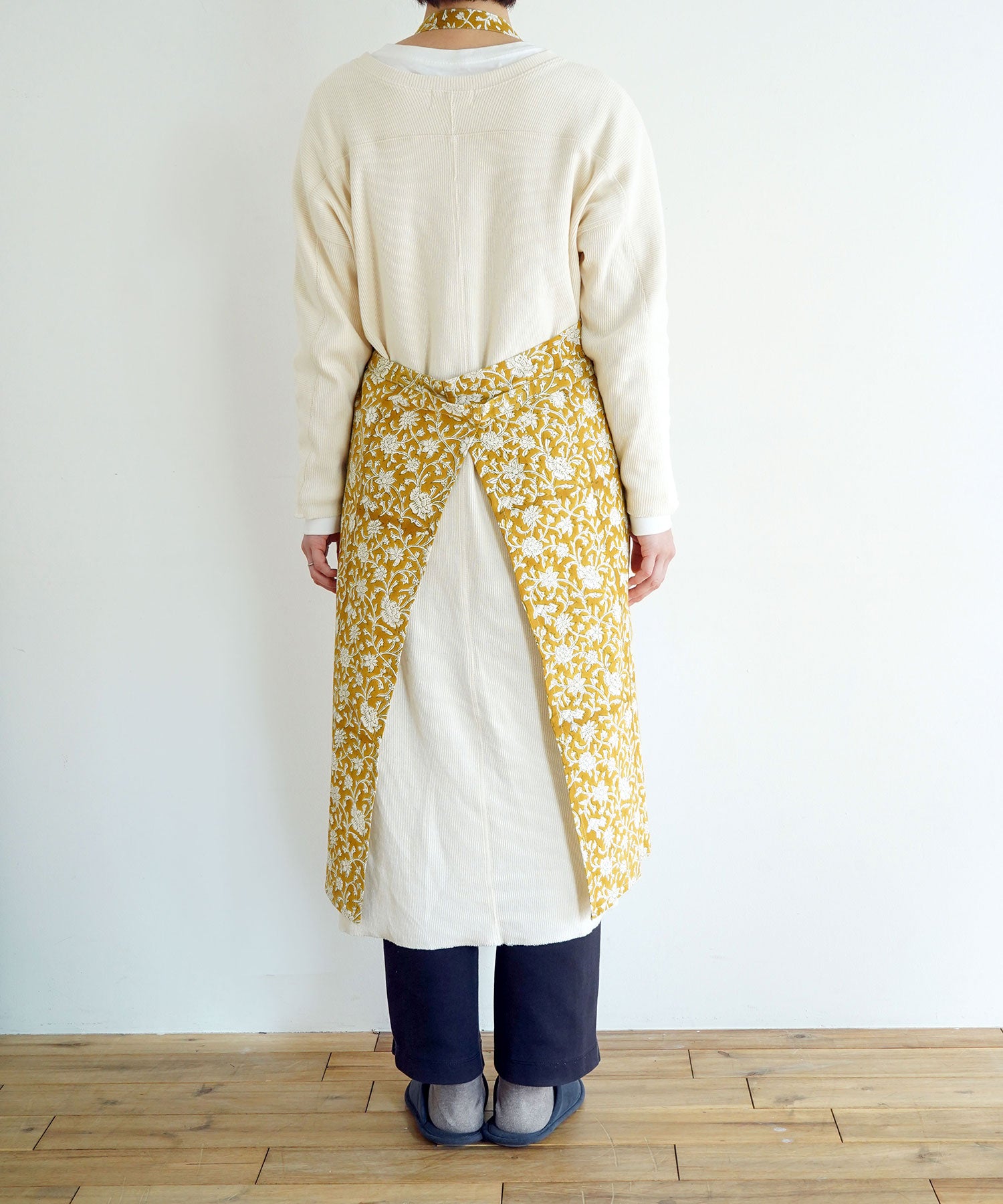 ブロックプリントエプロン