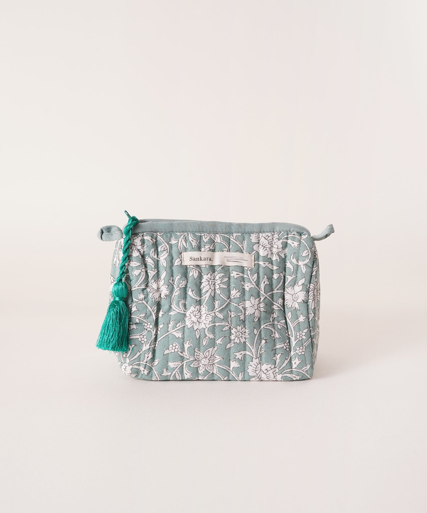 ブロックプリントポーチ