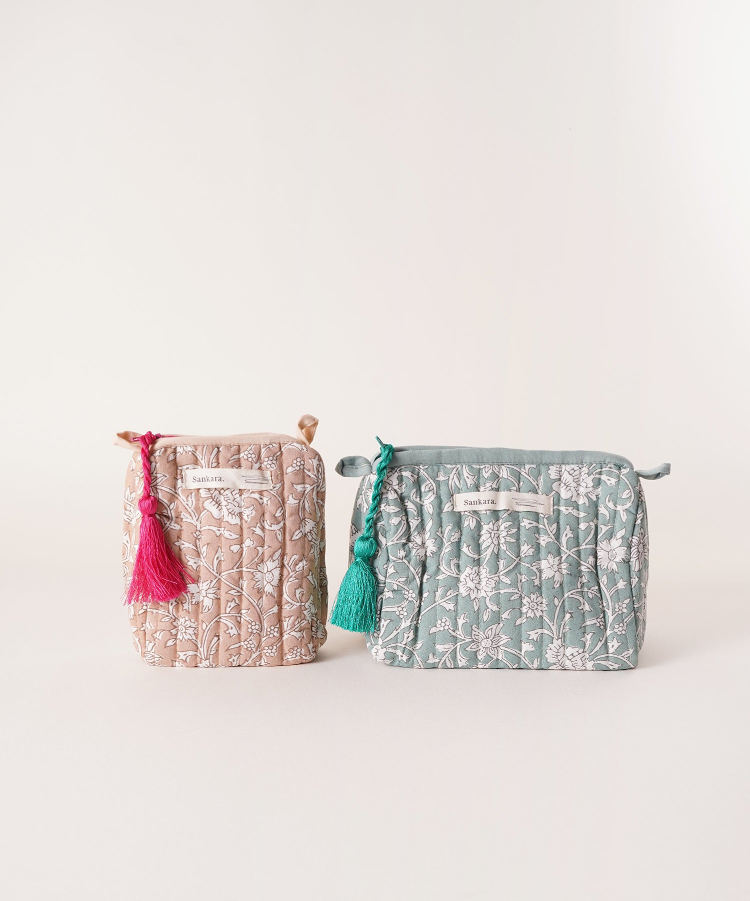 ブロックプリントポーチ