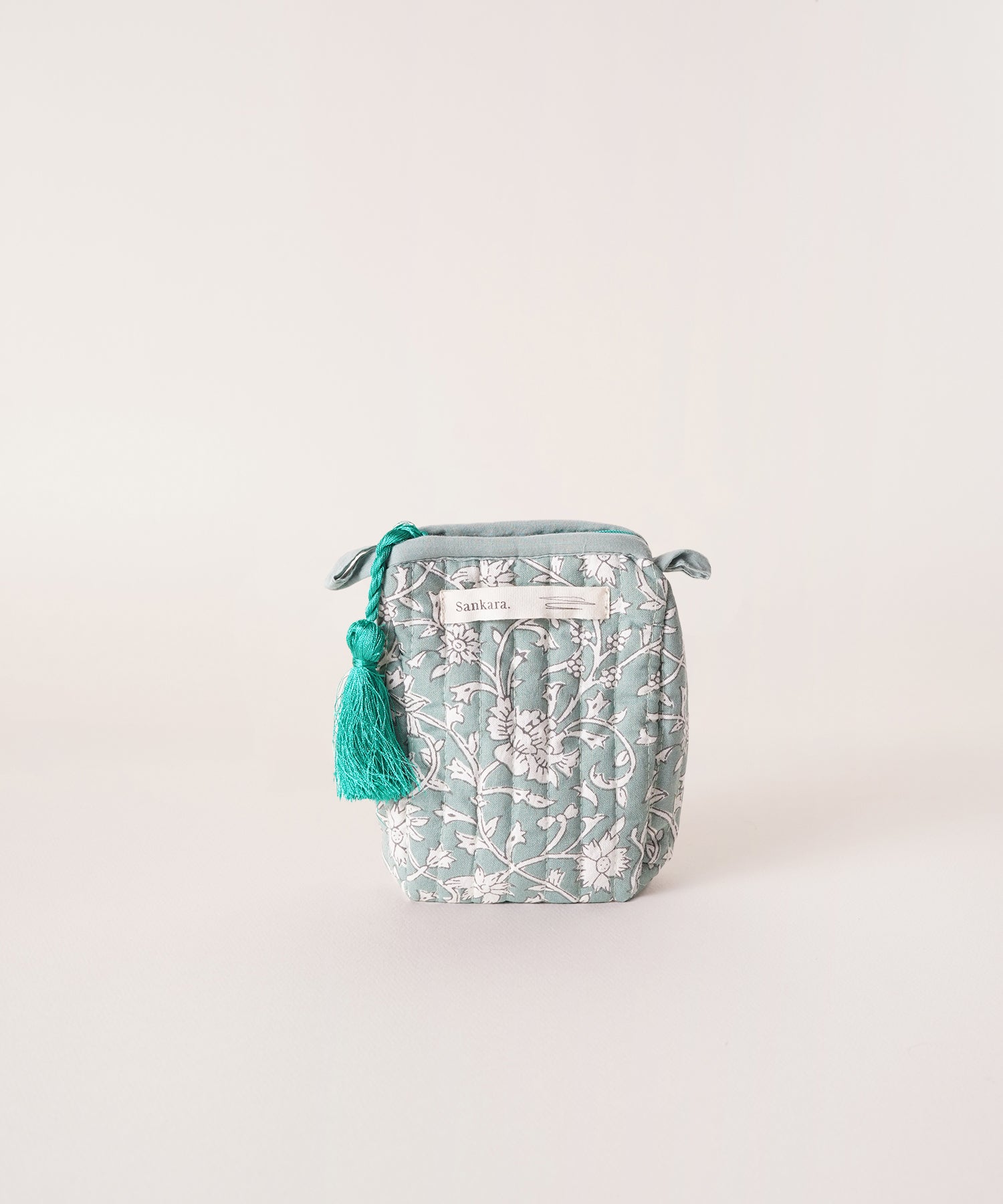 ブロックプリントポーチ