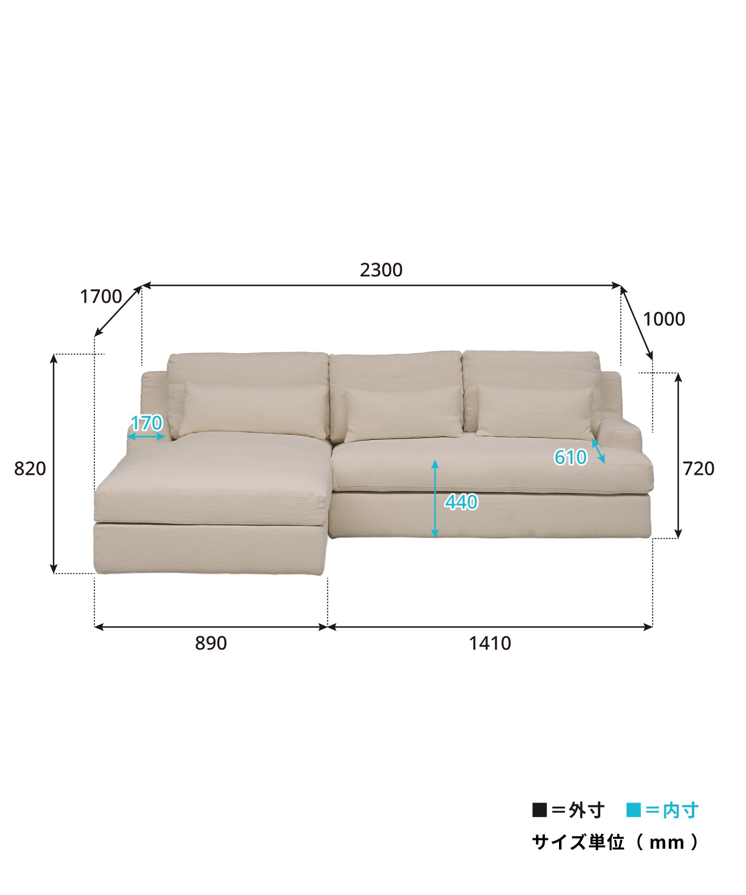 PANAMA CHAISE LONGUE SOFA