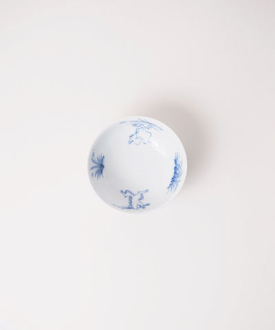染付鳥獣戯画 4寸取碗