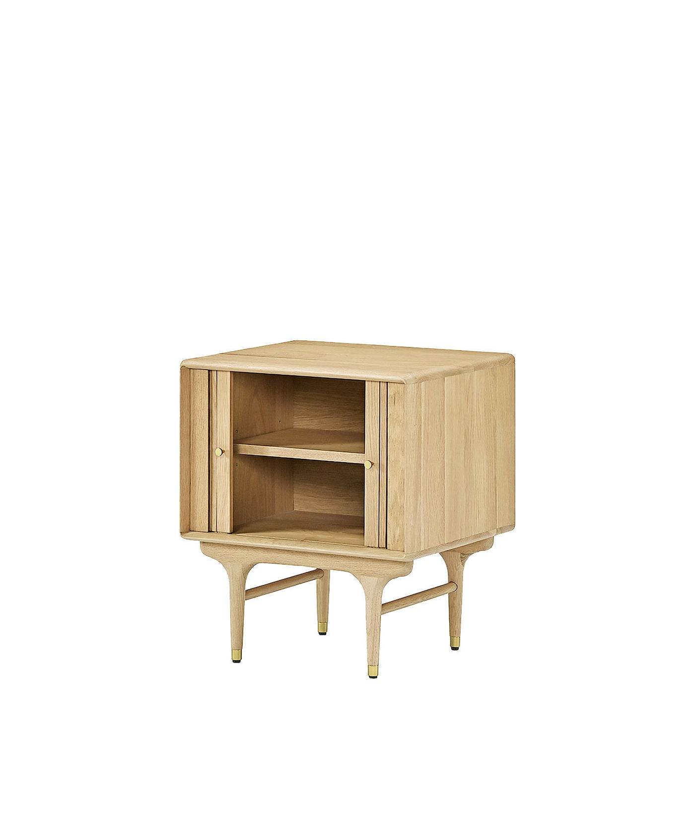 JULIE 2DOOR BEDSIDE TABLE WHITE OAK