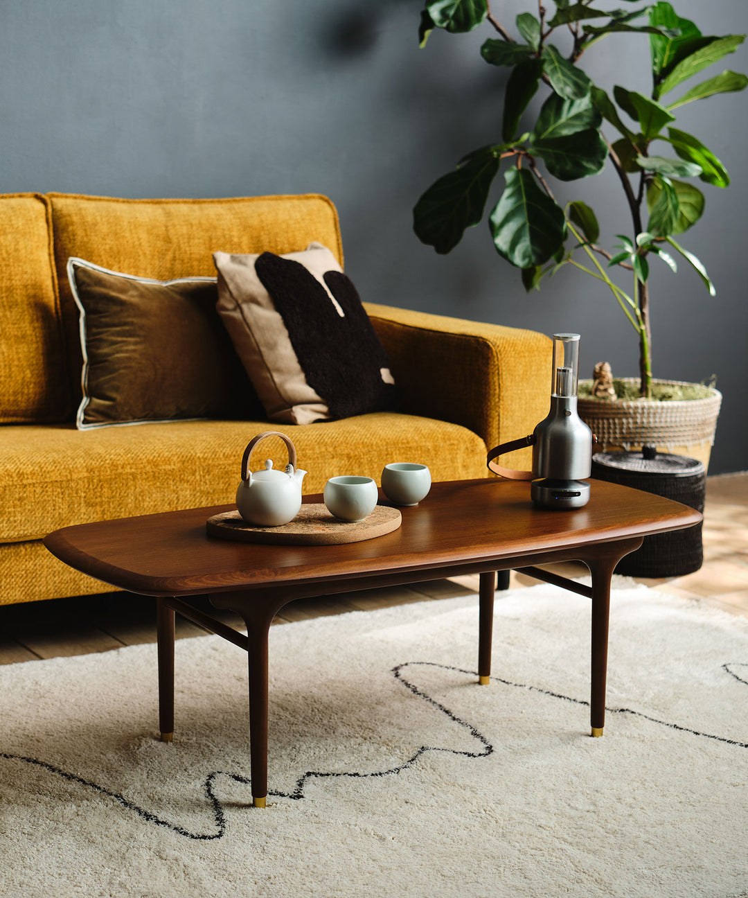 ポロラルフローレン 木製アンティーク販売什器 左右引き出しテーブル