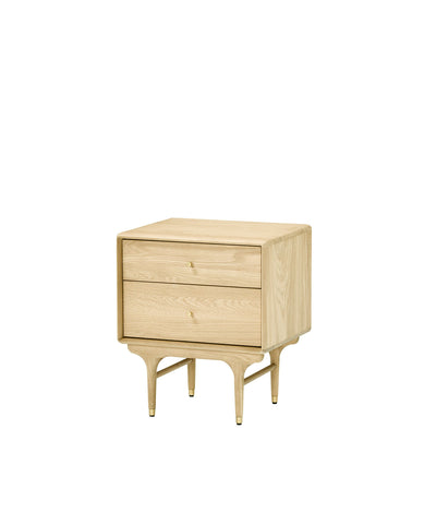 JULIE BED SIDETABLE WHITE OAK