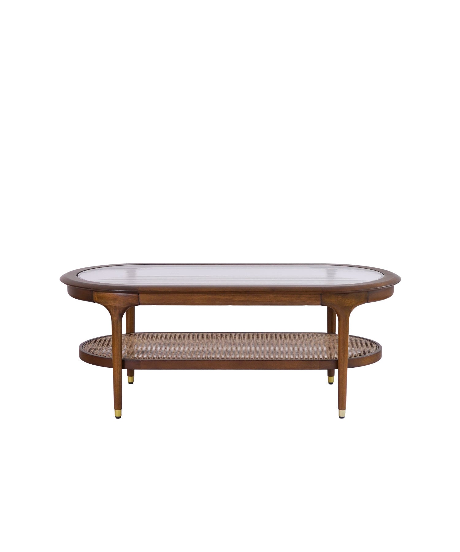 JULIE GLASS OVAL COFFEE TABLE