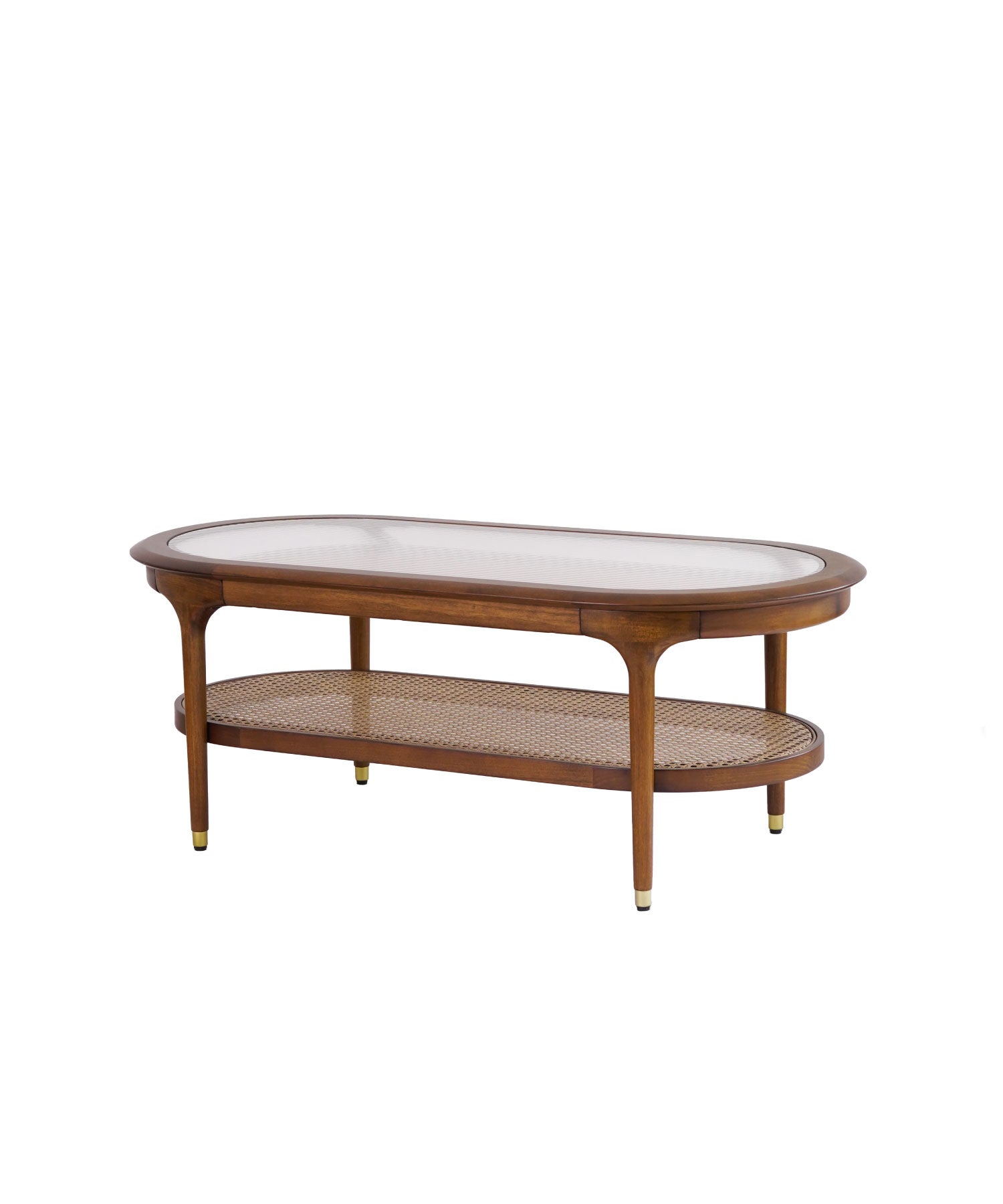 JULIE GLASS OVAL COFFEE TABLE