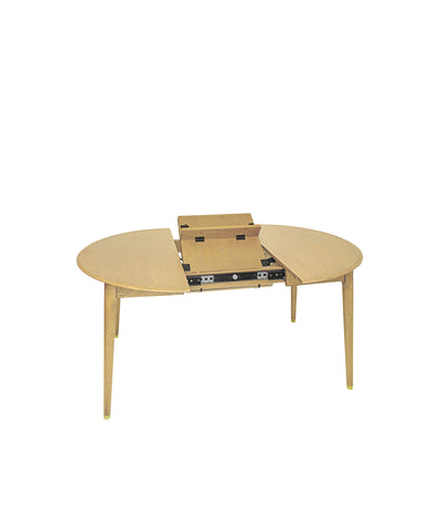 JULIE ROUND EXTENSION DINING TABLE WHITE OAK