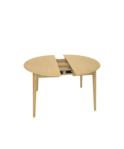 JULIE ROUND EXTENSION DINING TABLE WHITE OAK