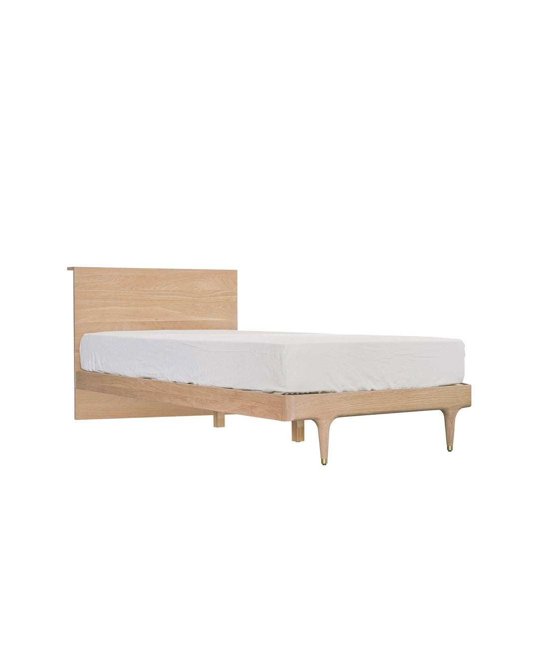 JULIE ベッドフレーム ホワイトオーク - 北欧ヴィンテージデザインの