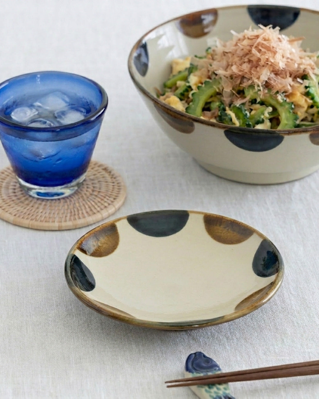 皿 5寸 ドットゴスアメ