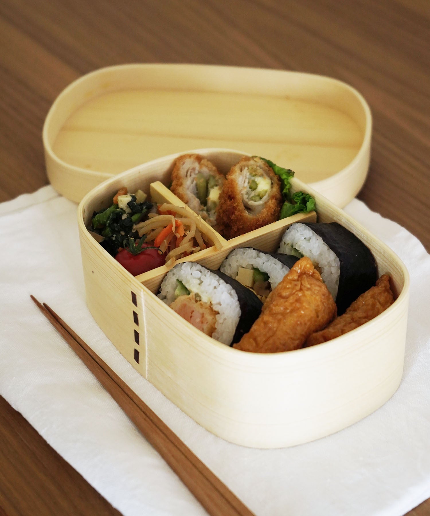 白木胴張一段弁当