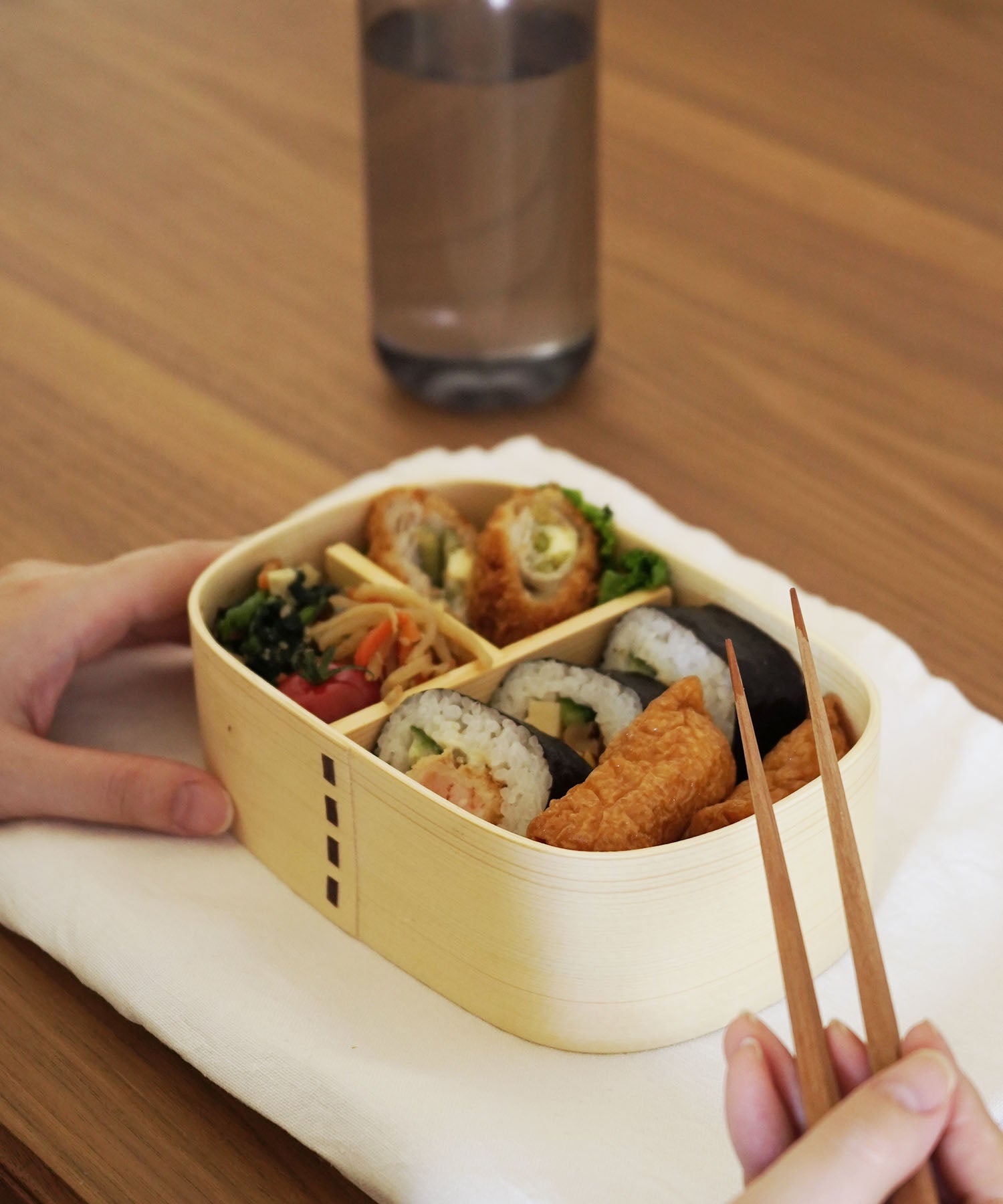 白木胴張一段弁当