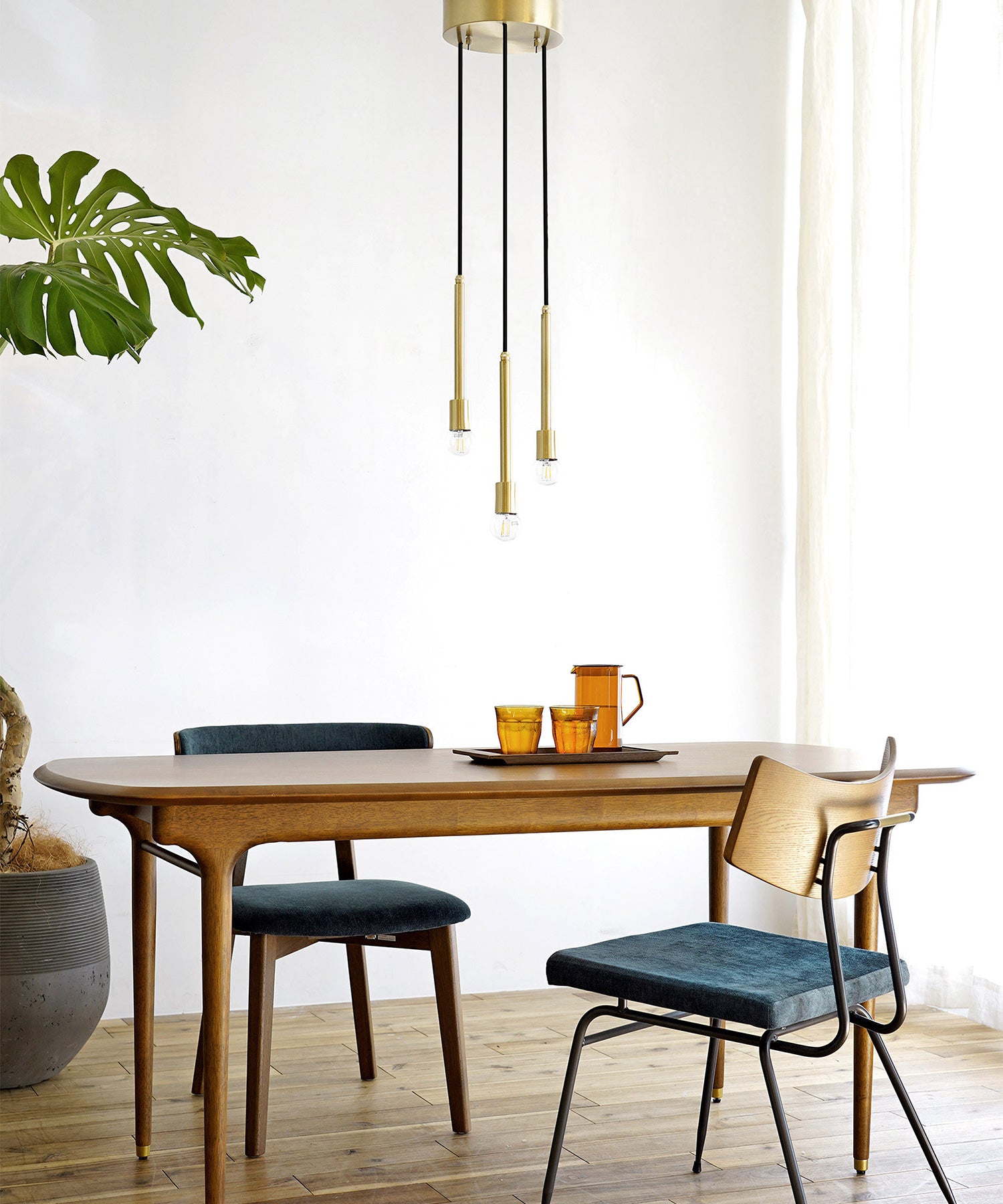 BRASS PILLAR 3 PENDANT LAMP