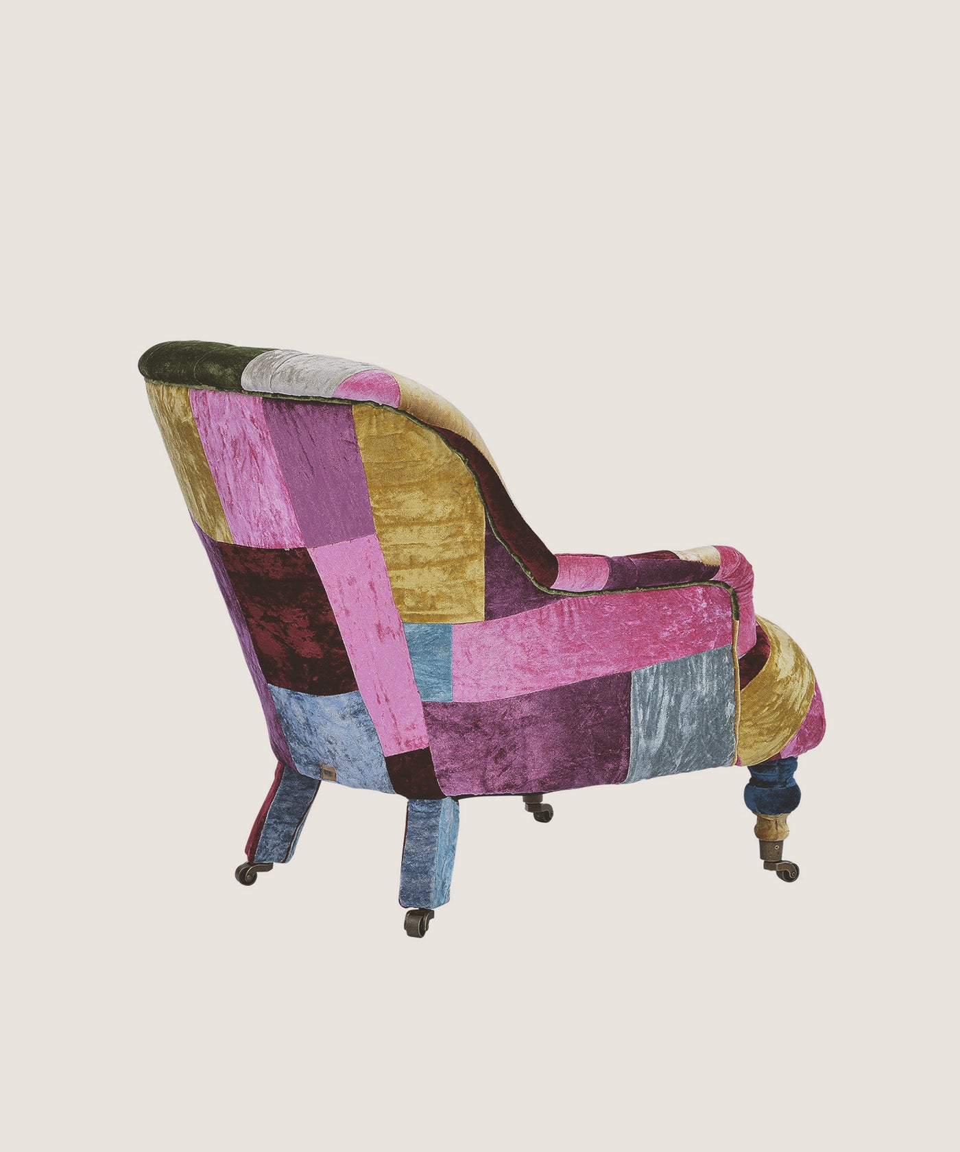 HALO（ハロ）】ANNE CHAIR VELVET PATCHWORK BOHEM｜アンティーク風